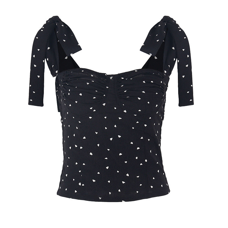 Sexy Women's Dot Strap Bodysuit - Trendy Mesh Crop Top for Women | Perfect for Clubwear, Date Night & Summer Outfits