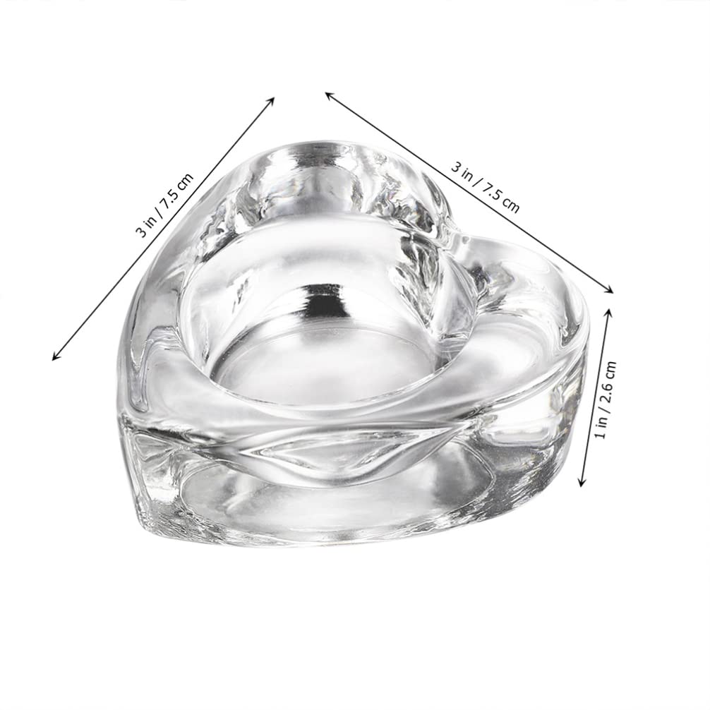 FOMIYES 3-Piece Heart Shaped Glass Candle Holders Set - Clear Tapered Candlesticks, Pillar Candle Stand & Cone Incense Holder for Tabletop Decor, Romantic Dinner, Wedding Centerpiece & Home Decoration