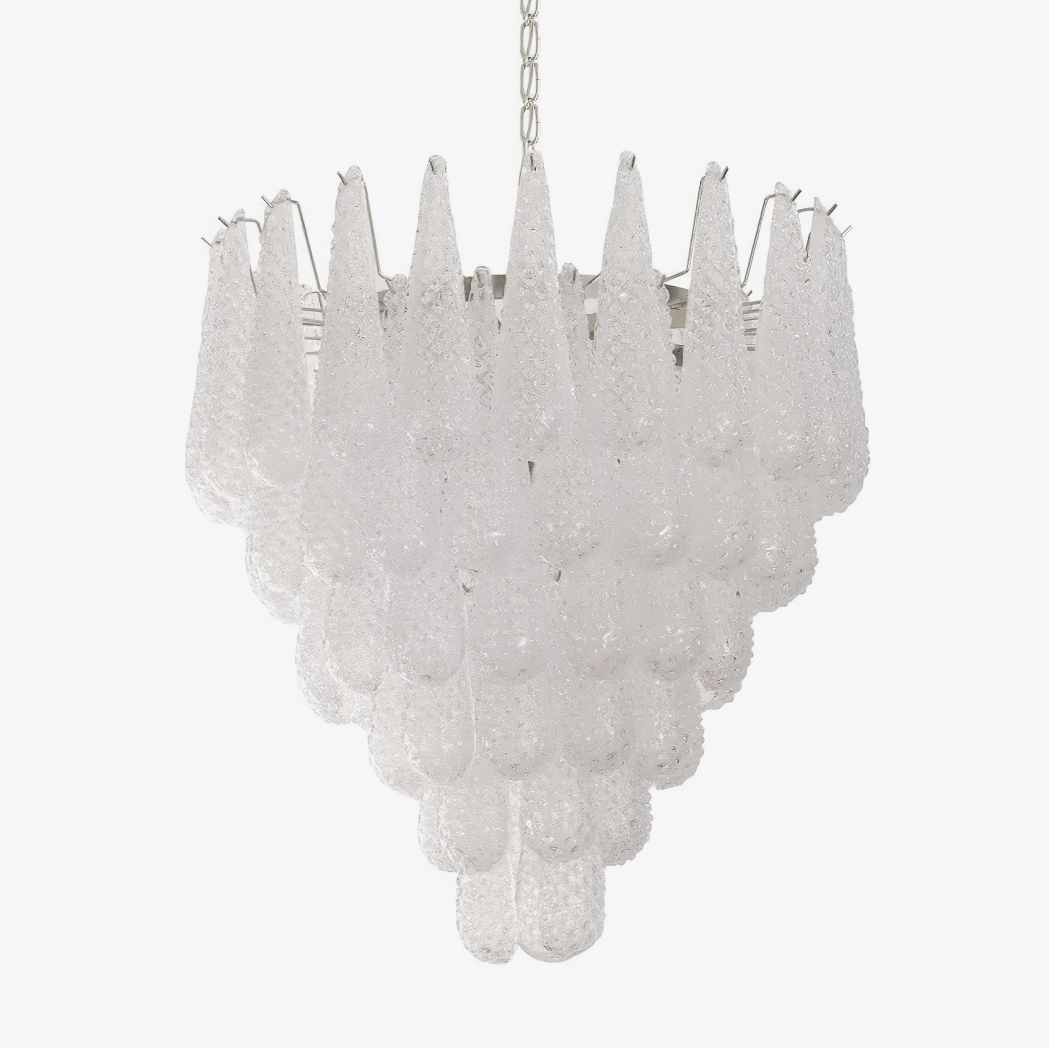 Modern Grid Glass Waterfall Chandelier - Elegant Crystal Ceiling Light Fixture for Dining Room, Living Room & Bedroom Decor | Perfect for Home, Hotel & Wedding Venue Lighting