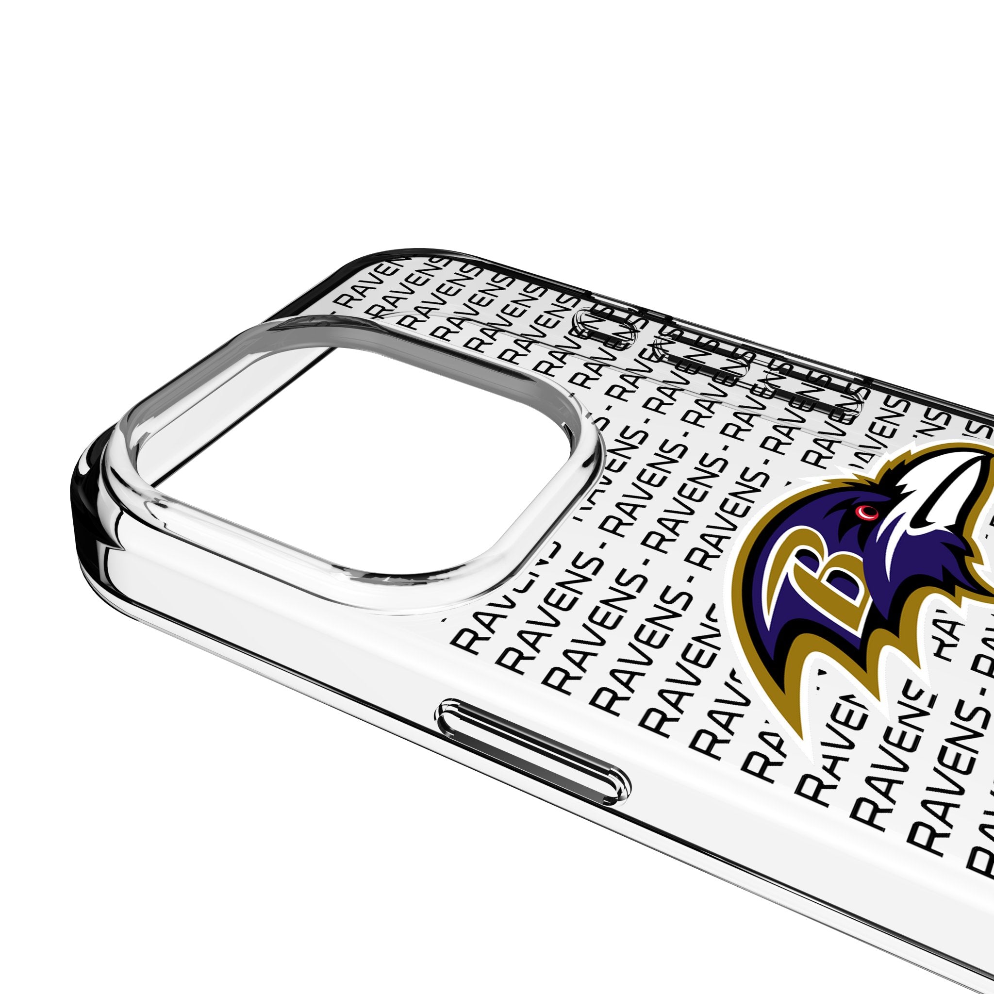 Baltimore Ravens Clear Text Backdrop Phone Case for Apple iPhone - Durable Protection with Team Spirit for Fans & Game Day