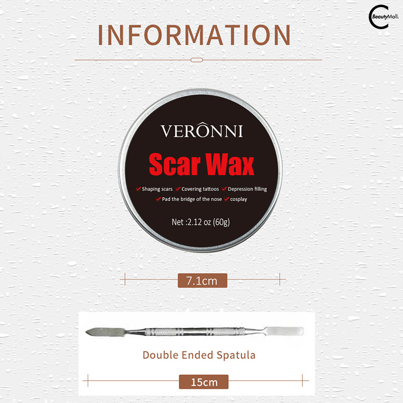 VERONNI Professional Scar Wax for Special Effects Makeup - Realistic Fake Wounds & Cuts for Halloween, Cosplay & Theater - Easy to Apply & Blend SFX Makeup Kit