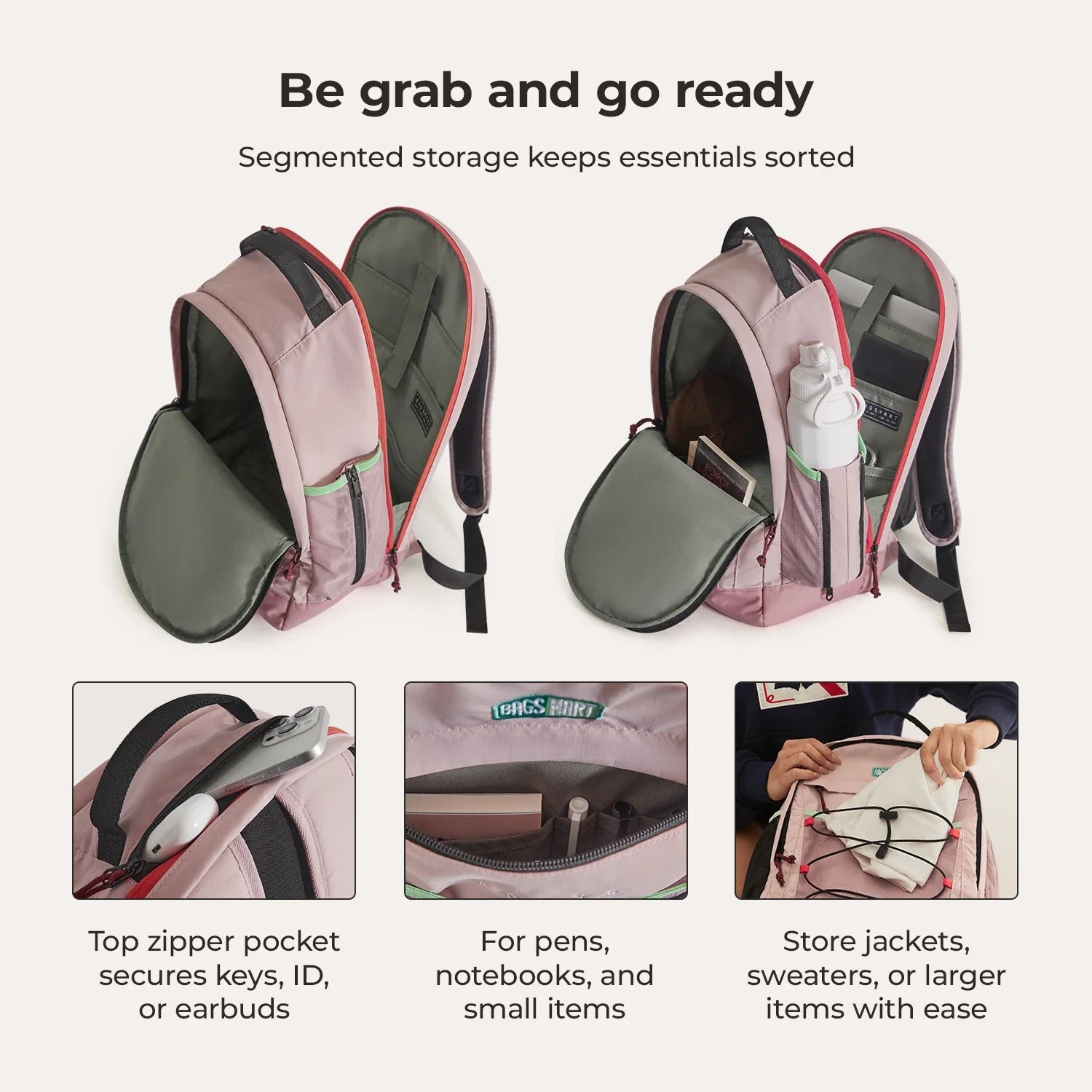 15.6 Inch Laptop Backpack for Men & Women - Waterproof Travel Backpack with USB Charging Port - Perfect for Work, School, and Business Trips