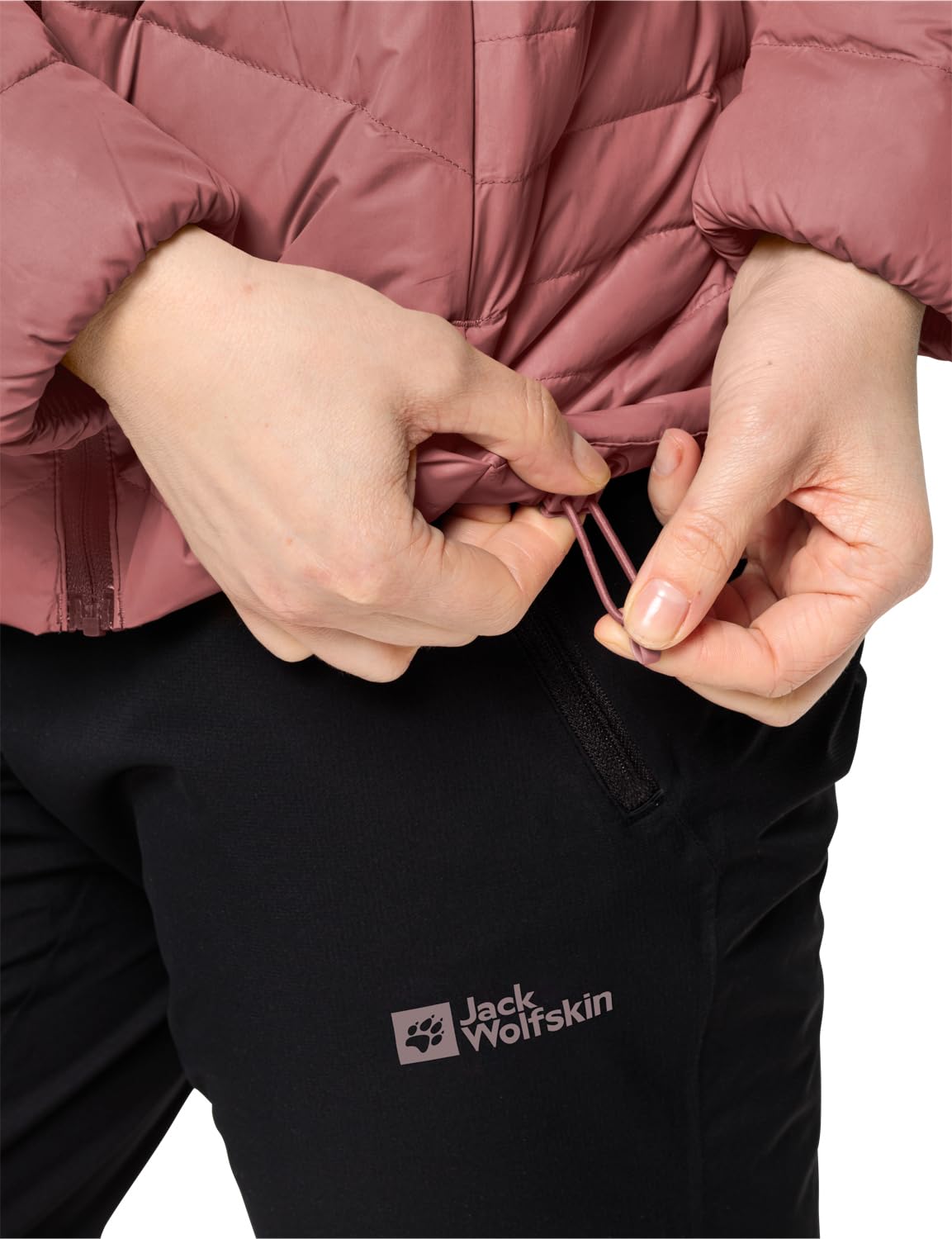 Jack Wolfskin Tundra Down Hooded Sweater Women's Winter Jacket - Warm Fleece-Lined Parka for Cold Weather, Hiking & Outdoor Activities