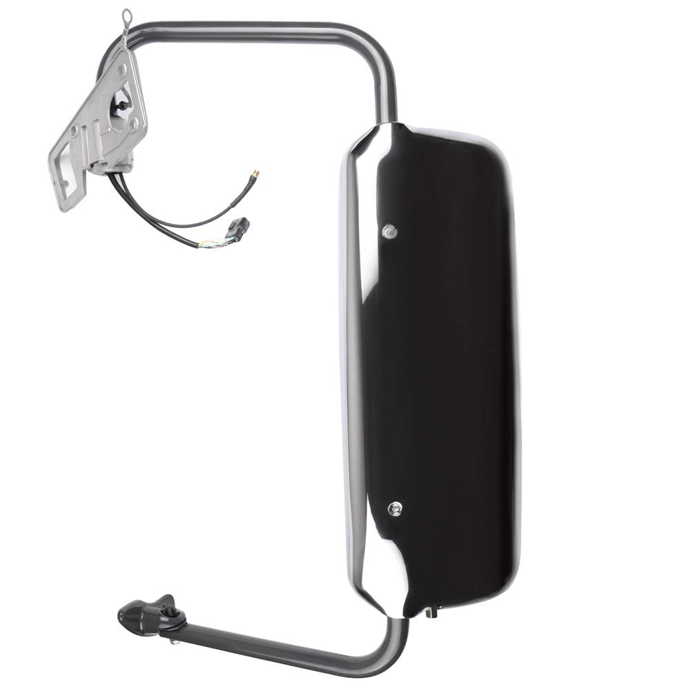 SCITOO Chrome Power Heated Tow Mirror for Freightliner Century Columbia (2005-2017) - LH Truck Side View Mirror with Door Mount - Perfect for Long Haul Trucking & Blind Spot Visibility