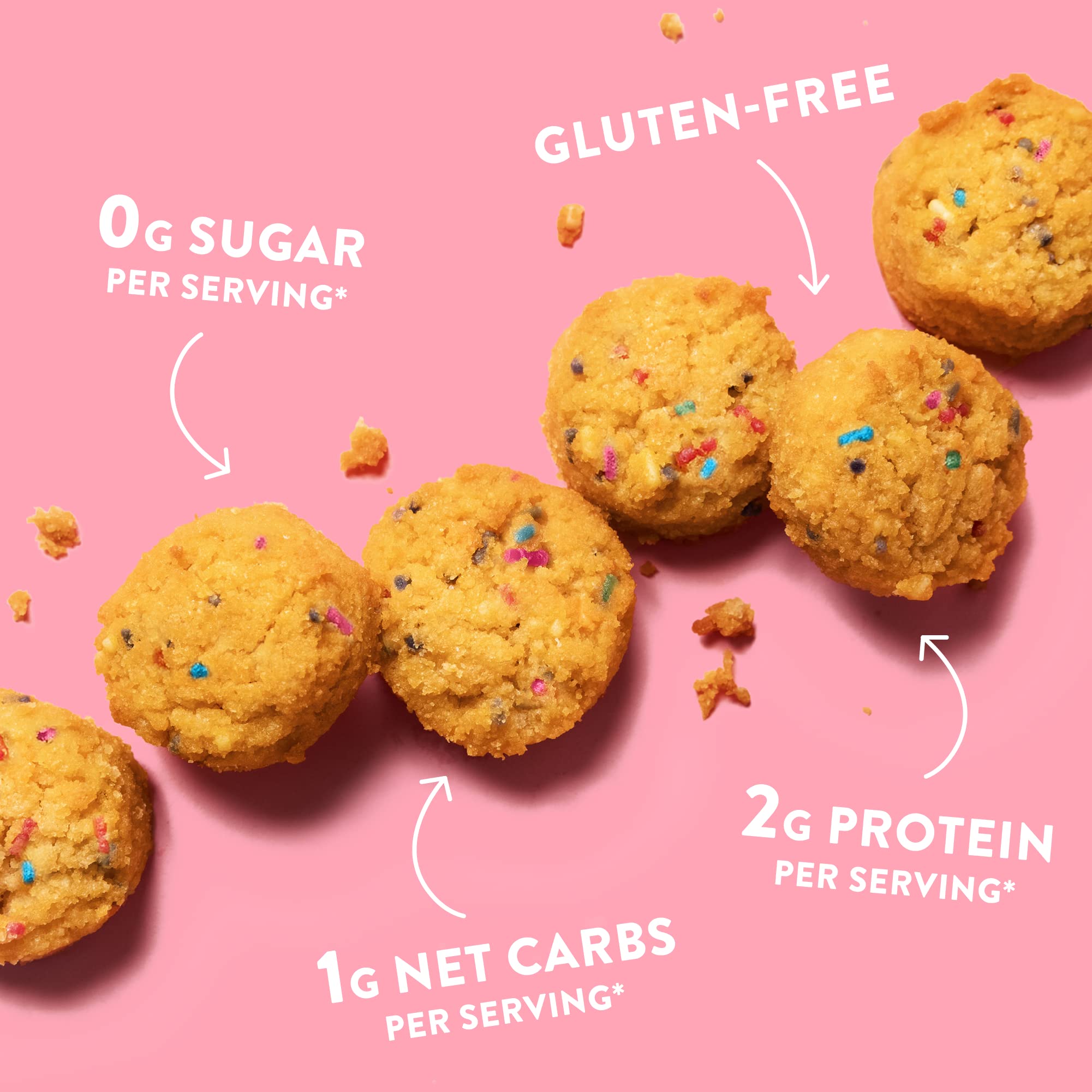 Keto-Friendly Birthday Cake Snacks - Low Carb High Key Treats, 2oz Pack of 6 | Perfect for Ketogenic Diet, Weight Loss & Party Favors
