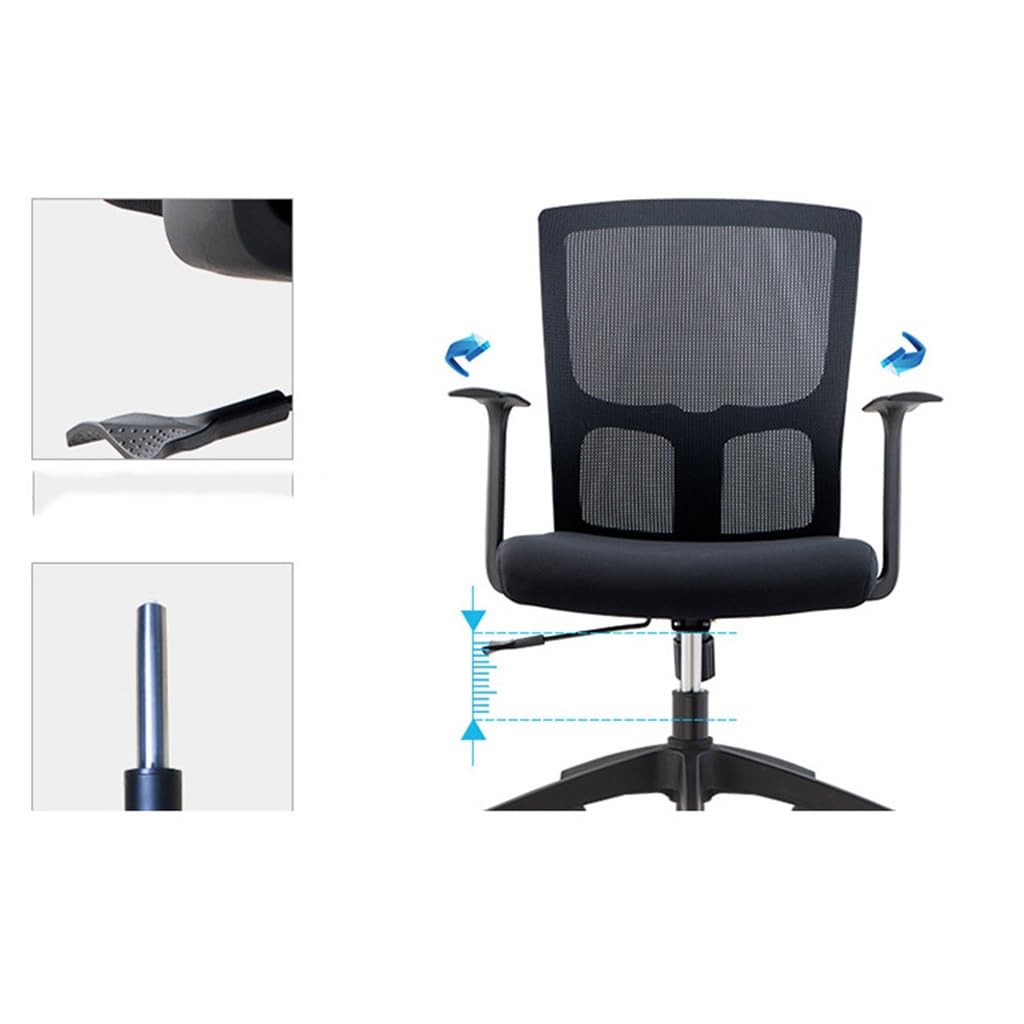 Ergonomic Mesh Office Chair with 360-Degree Swivel & Adjustable Height - Breathable Back Support for Home Office, Conference Room, and Workspace Comfort