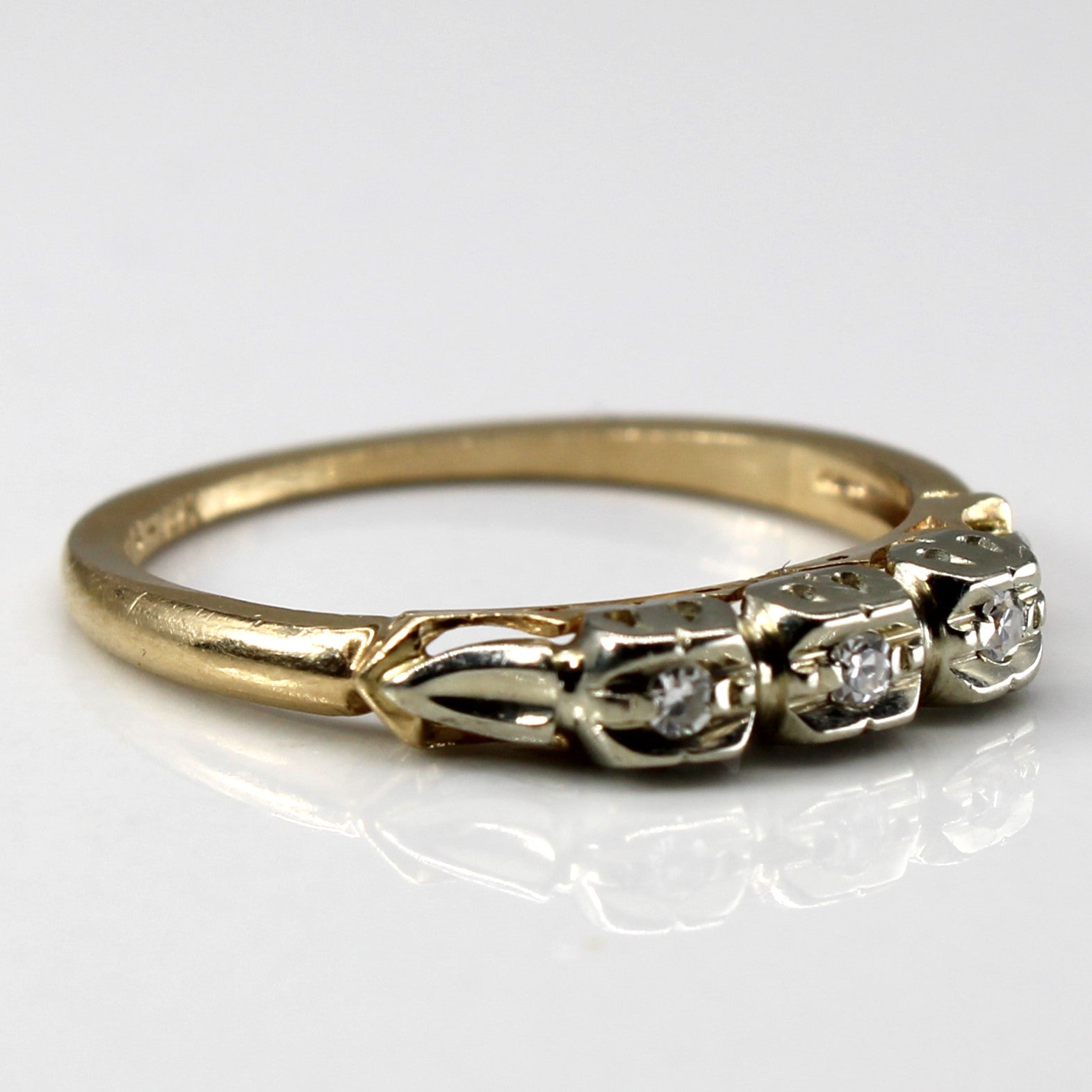 Vintage Three Stone Diamond Ring - 0.06ctw, Size 6 - Perfect for Engagement, Anniversary & Special Occasion Gifts