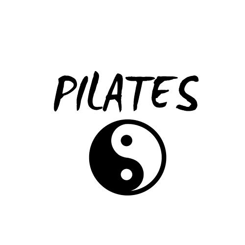 Pilates Yin Yang Yoga Sticker - Decorative Wall, Car & Laptop Vinyl Decal for Fitness Enthusiasts | Home, Office & Gym Decor