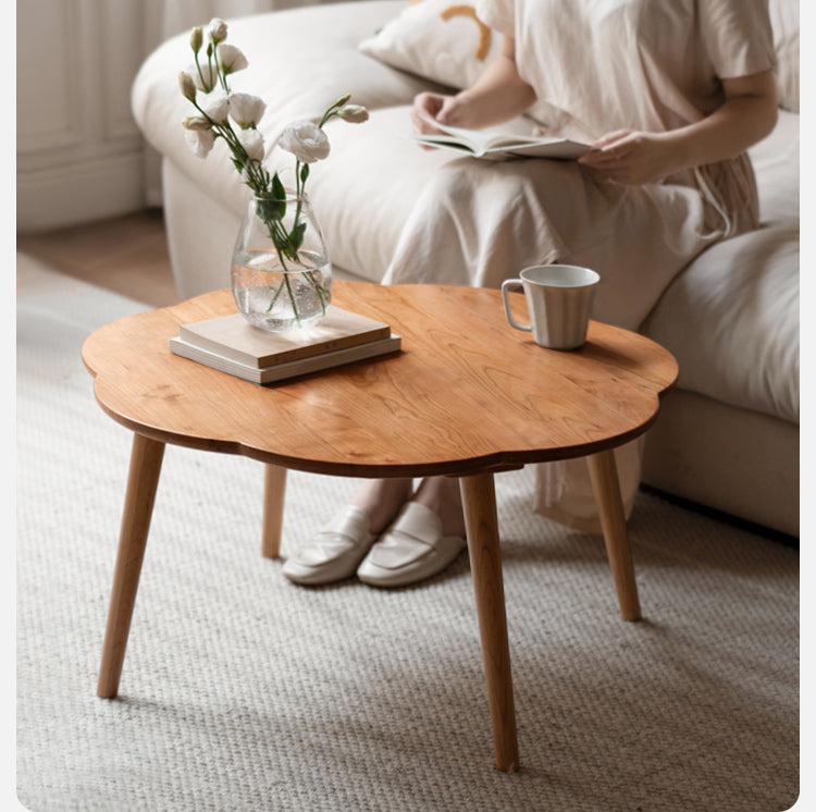 Premium Black Walnut & Cherry Solid Wood Coffee Table - Handcrafted Rustic Modern Living Room Centerpiece for Home Decor