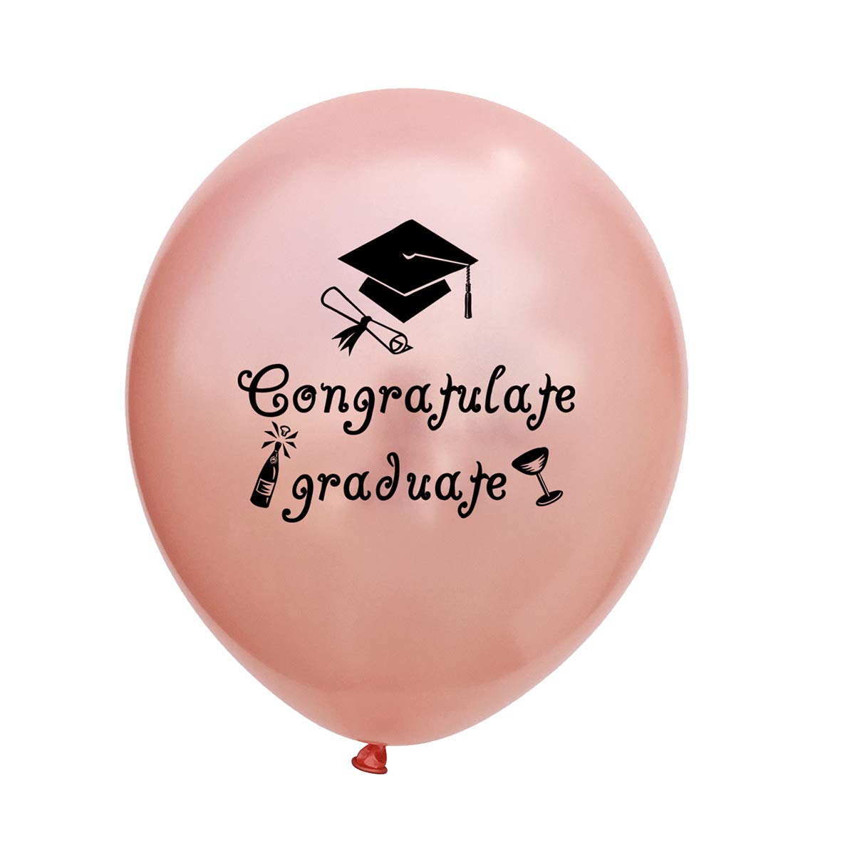 20 Pcs Rose Gold 12 Inch Graduation Balloons - Class of 2025 Decorations, Congrats Grad Party Supplies for Graduation Ceremony, Photo Backdrop & Celebration Decor