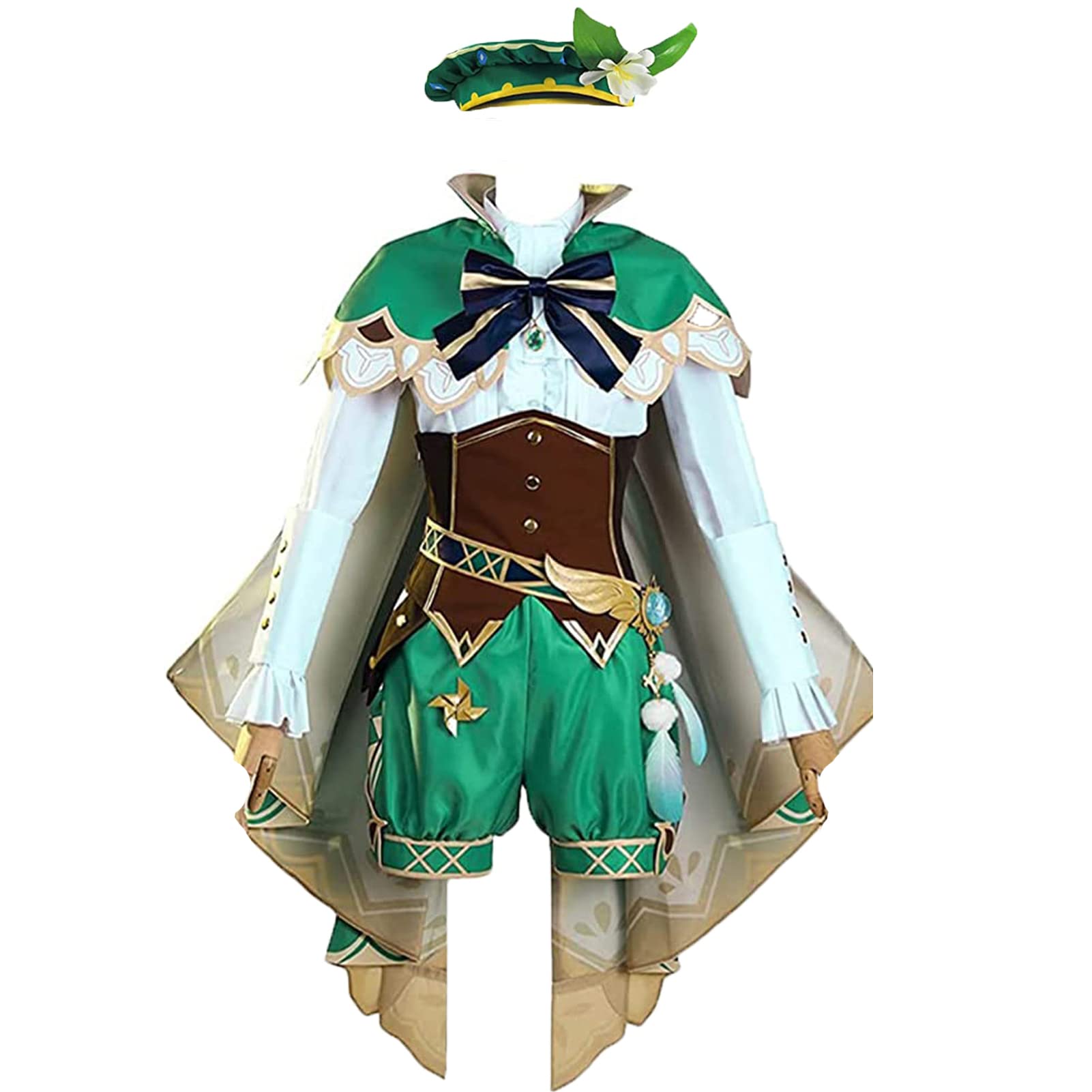 Venti Genshin Impact Cosplay Costume Outfit - Anime Game Character Halloween Cosplay Costume for Conventions & Role Playing