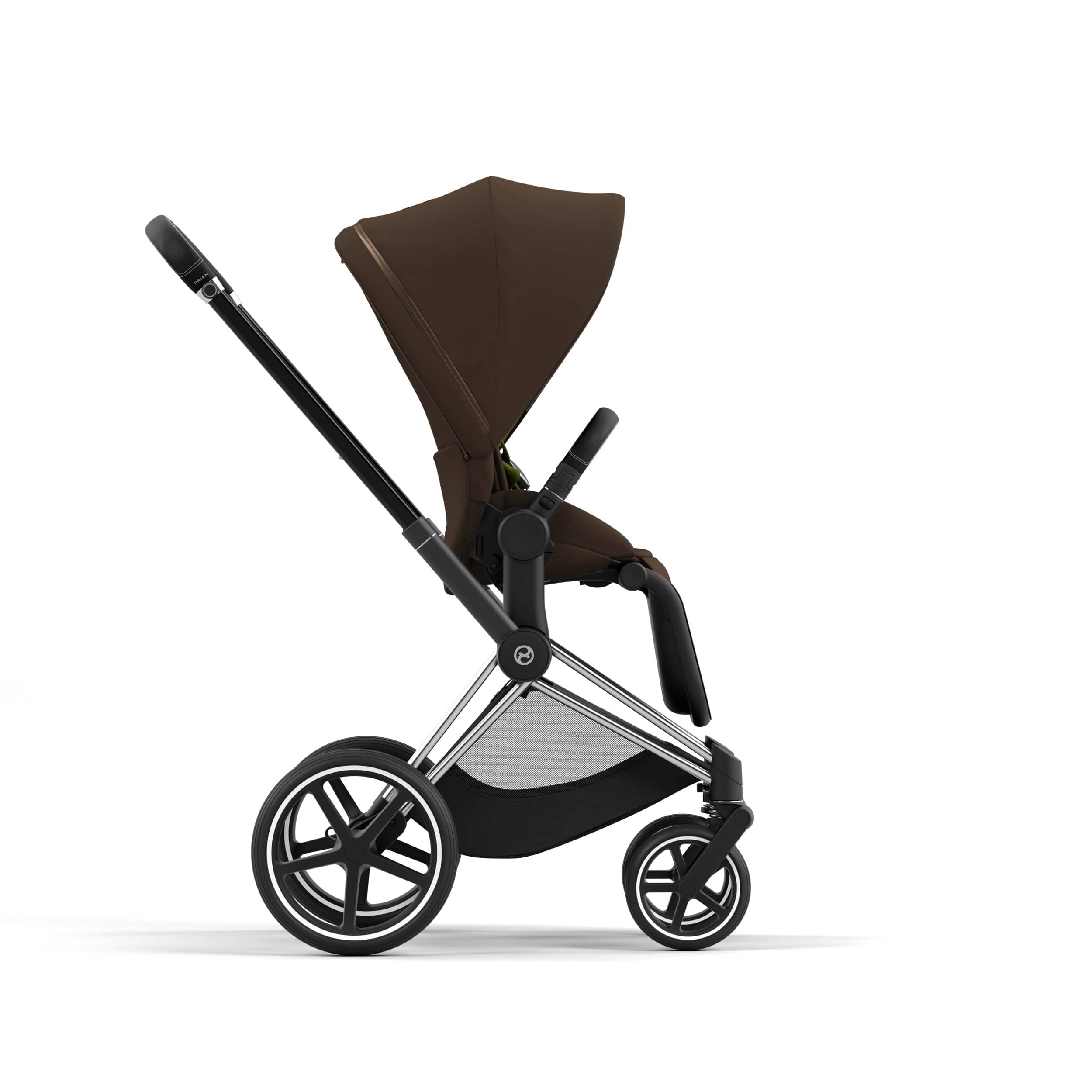 Cybex Priam 4 Complete Stroller - Chrome/Black Luxury Baby Stroller with All-Wheel Suspension | Perfect for Urban Walking, Travel & Everyday Use