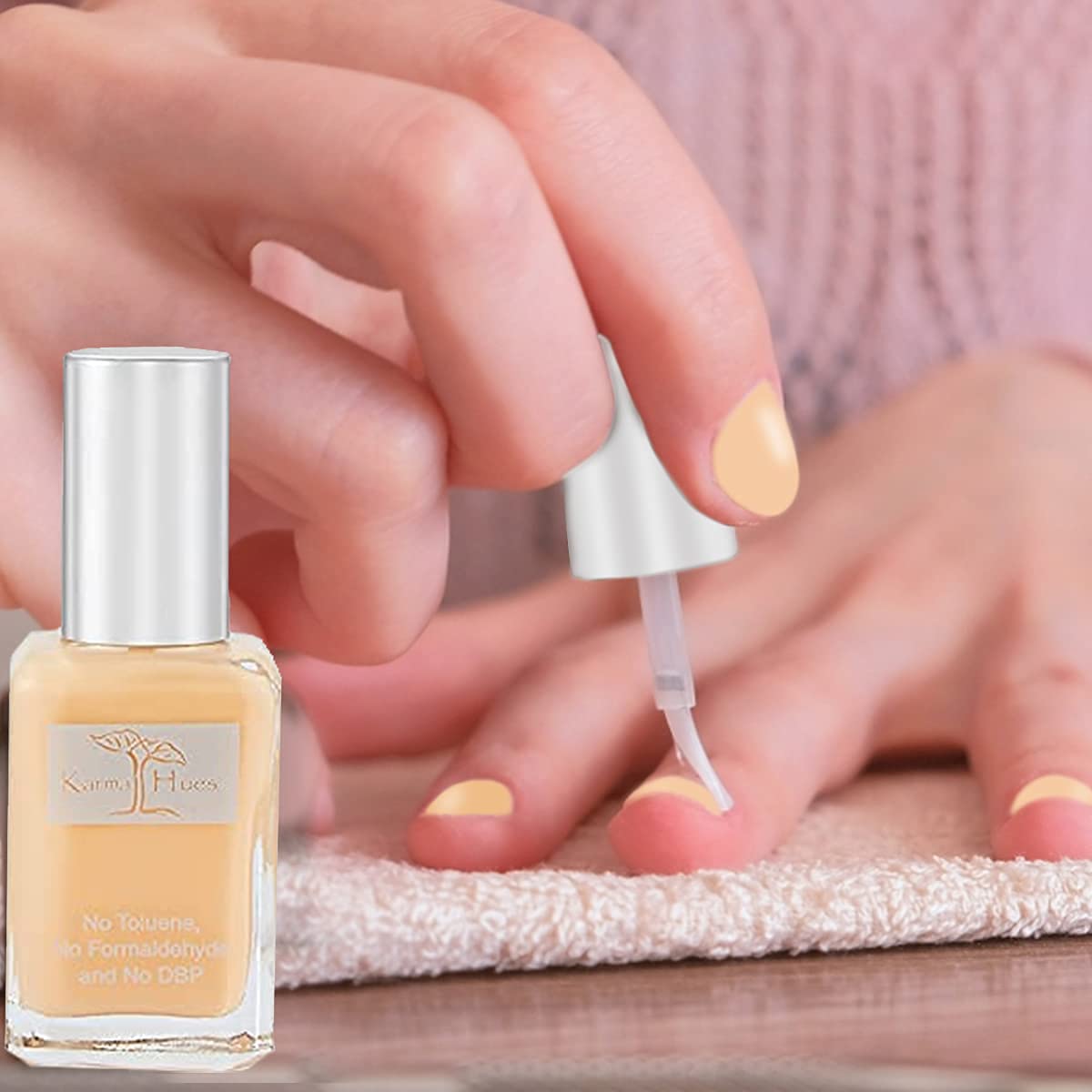 Karma Organic Natural Nail Polish - Non-Toxic, Vegan & Cruelty-Free Nail Art Paint (First Lady) - Safe for Daily Wear & Special Occasions