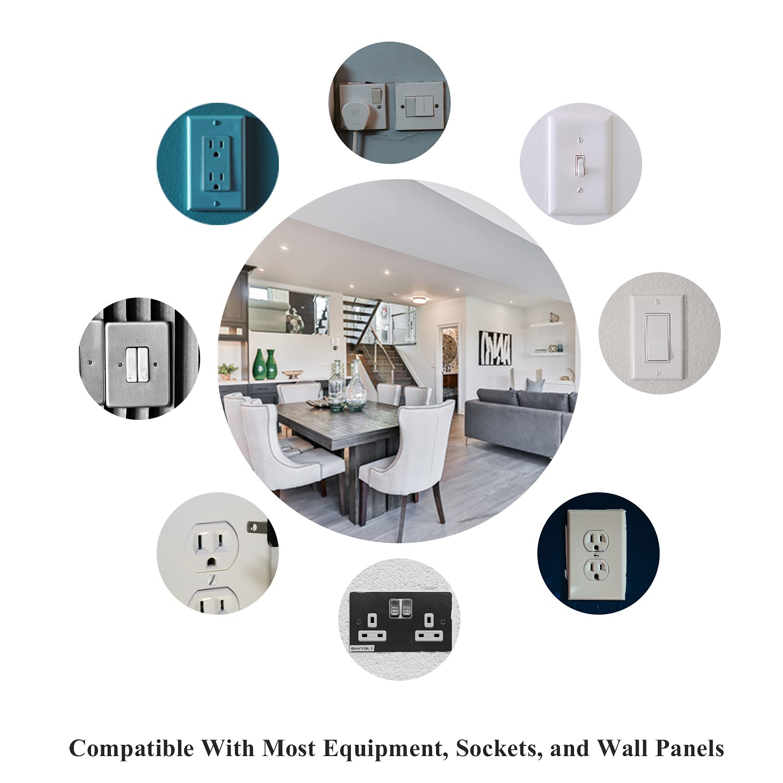60 Pack 1/2 Inch 6-32 Thread White Wall Screws for Wall Plates & Switch Plates - Perfect for Home Electrical Installations and DIY Projects