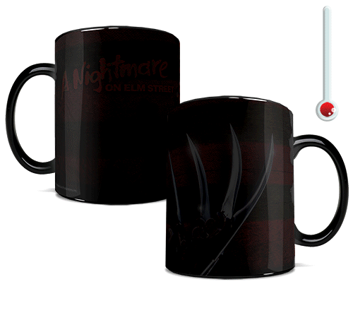 Nightmare on Elm Street™ Heat Sensitive Morphing Mug - Freddy Krueger Glove & Shirt Design - Horror Movie Collectible Coffee Cup for Halloween, Movie Nights & Gift Giving