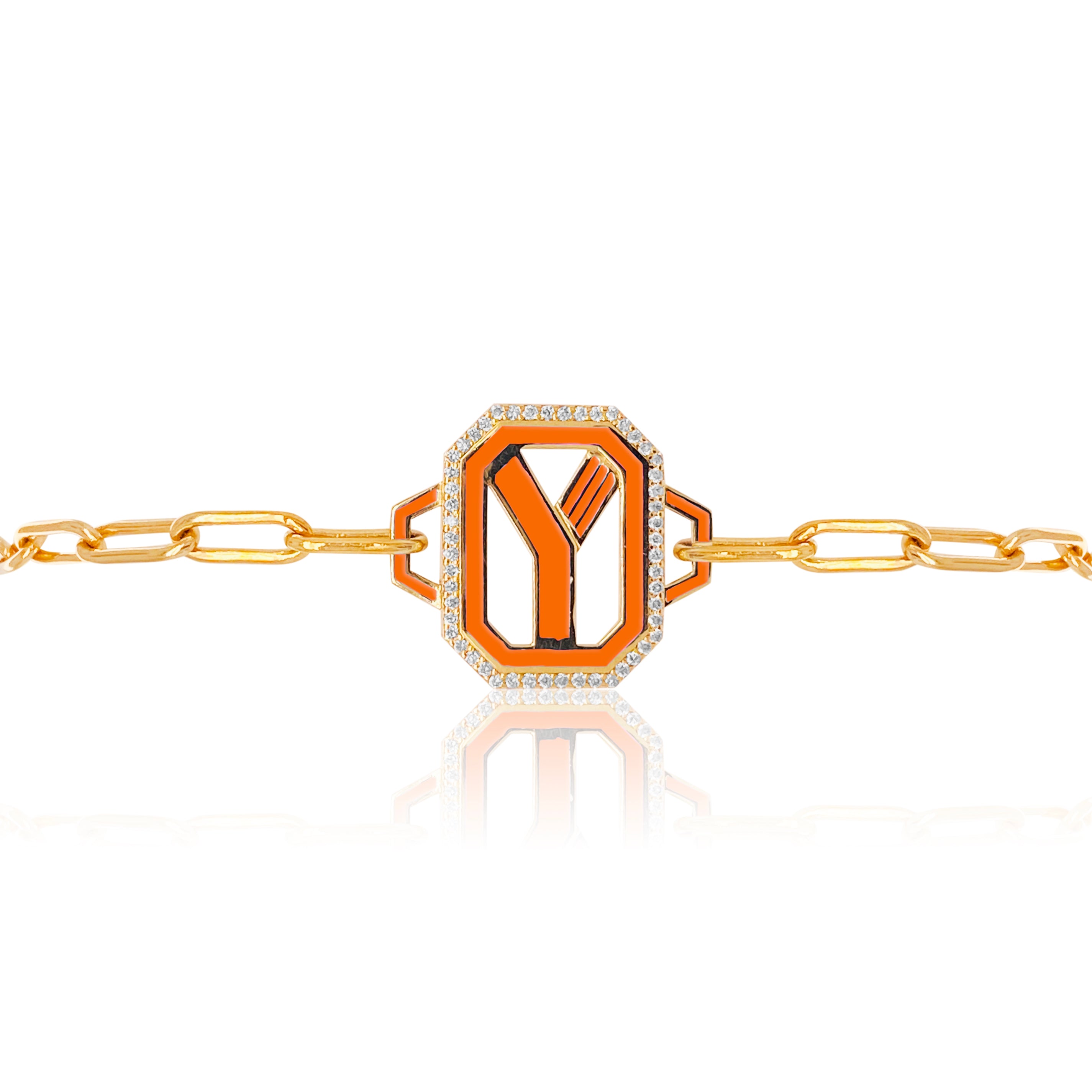 Gatsby Initial Bracelet - 15 Stylish Colors for Personalized Jewelry | Perfect for Gifts, Engraved Name Bracelets & Fashion Accessories