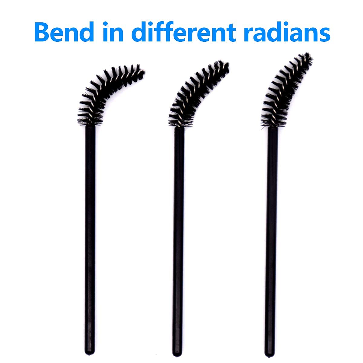 MAYCREATE® 50 Pcs Black Eyelash Brushes & Mascara Wands - Professional Eyelash Extension Spoolies, Eyebrow Applicator & Makeup Tools - Perfect for Salon, DIY Lash Extensions & Home Beauty Care