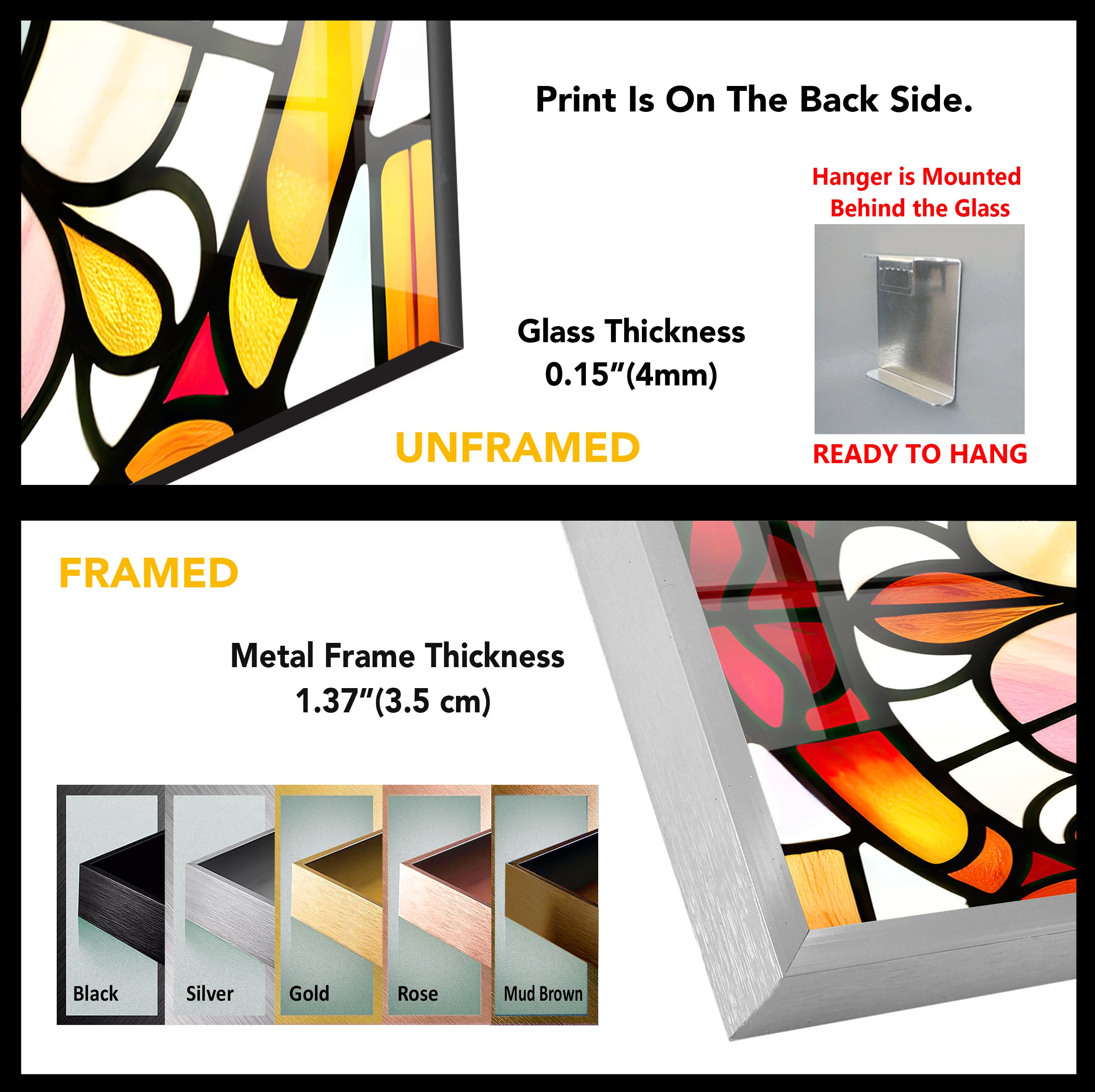 Vibrant Stained Glass Wall Art - Handcrafted Rose Window Design for Home Decor, Church & Wedding Venue