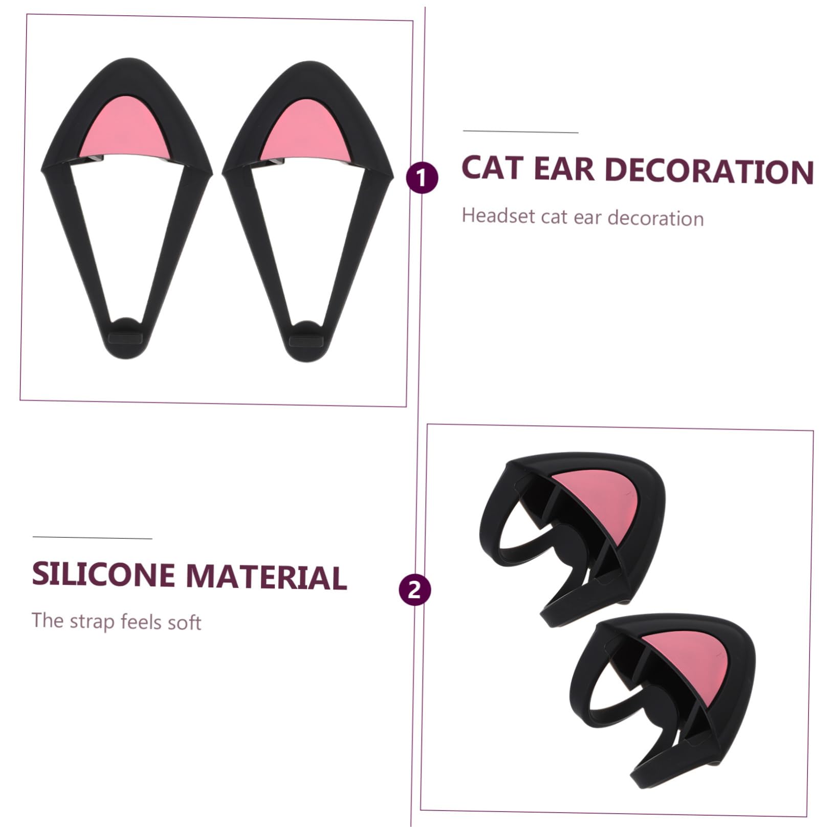 Cute Cat Ear Headphone Covers - Adorable Cartoon Cat Ears Headset Decor for Girls & Women | Perfect for Cosplay, Gaming, Streaming & Daily Use