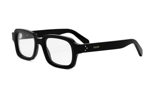 Celine 3 DOTS CL50153I 001 Shiny Black Geometric Men's Eyeglasses | Premium Designer Glasses for Men | Perfect for Work, Driving & Fashion Accessories