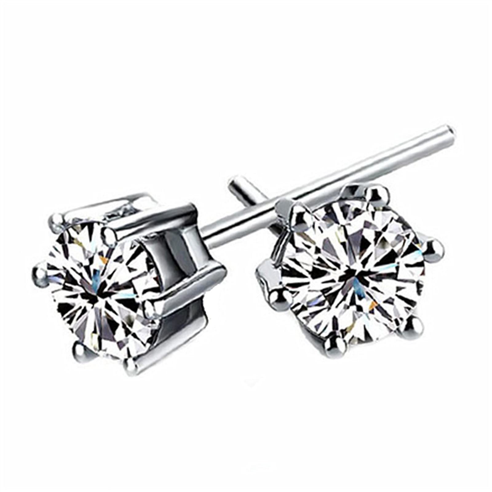 Elegant Silver Hoop Earrings for Women - Classic Diamond Studded Luxury Jewelry for Girls & Women | Perfect for Parties, Weddings & Everyday Wear