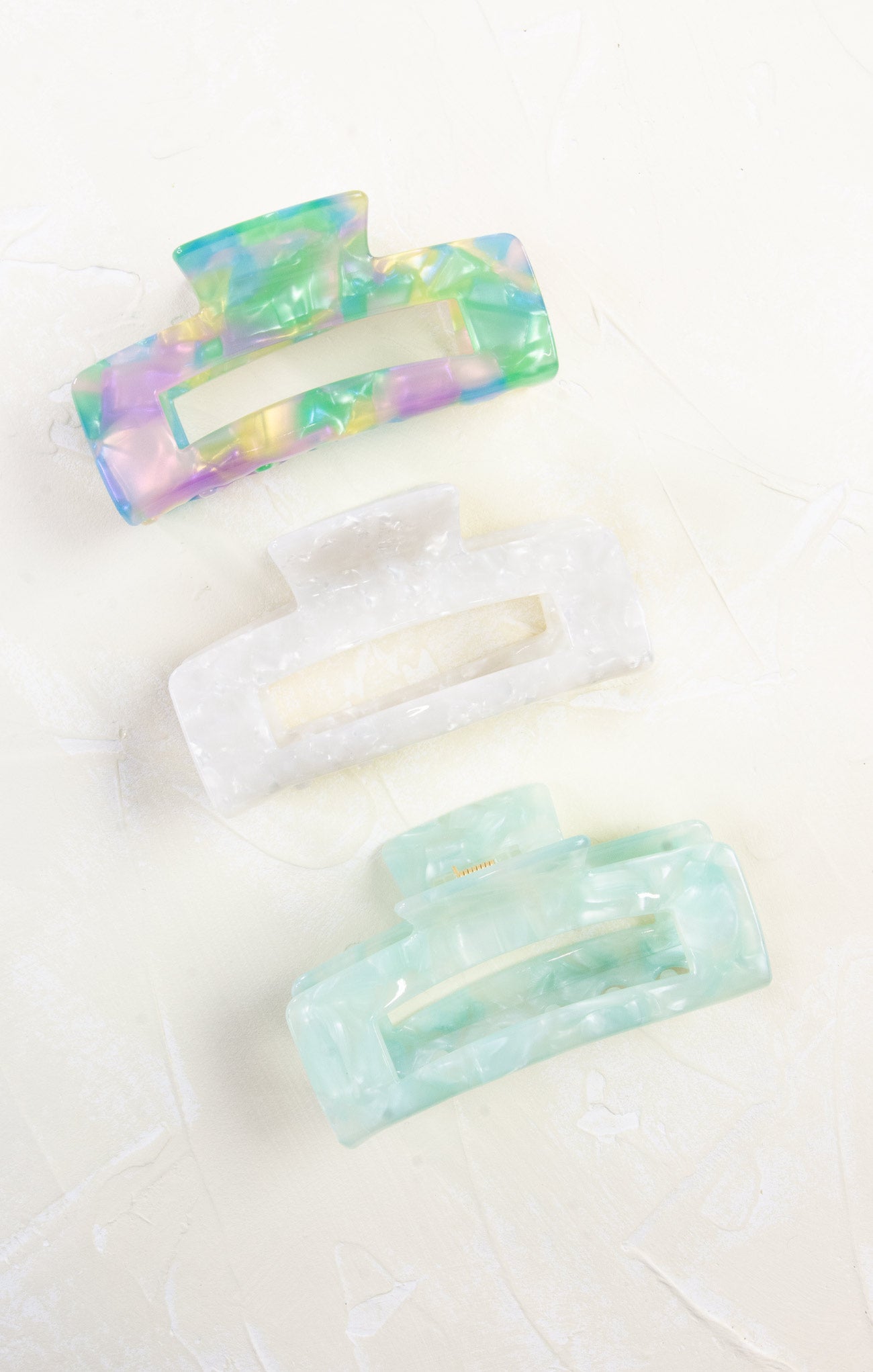 Marbled Jumbo Claw Clip for Thick Hair - Large Hair Claw Clips for Women, Non-Slip Hair Clips for Ponytails, Buns & Updos - Trendy Hair Accessories for Everyday, Work & Special Occasions