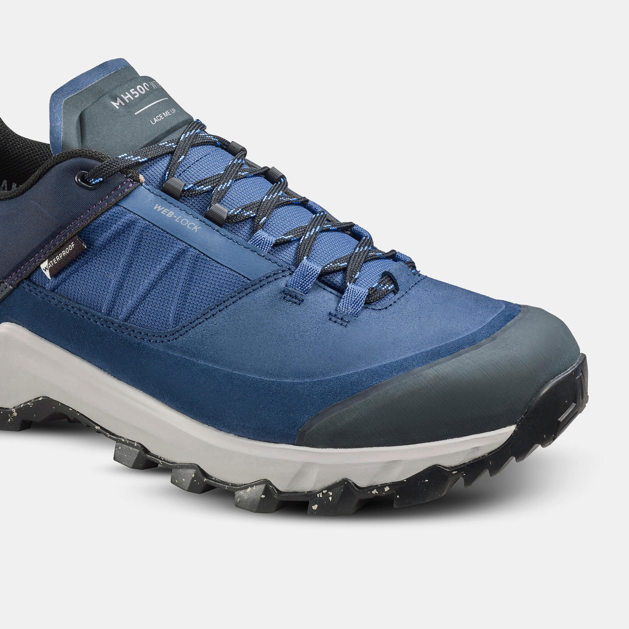 Quechua MH500 Waterproof Hiking Shoes for Men - Lightweight Trekking Boots with Grip for Outdoor Adventures, Camping & Mountain Trails
