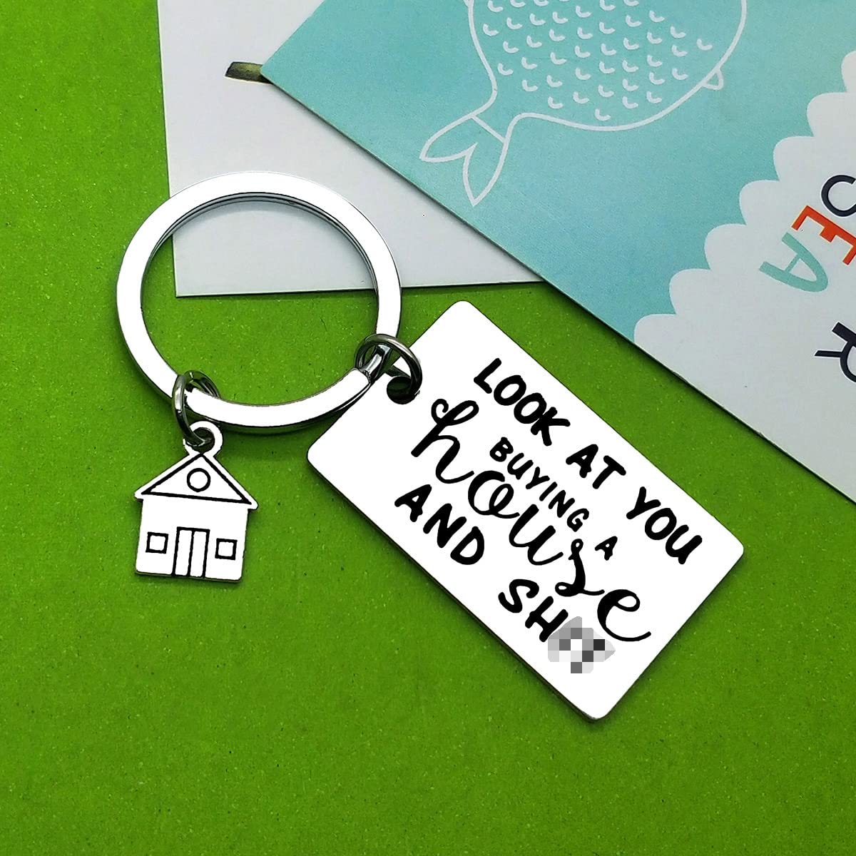 Baipilu New Home Keychain - First Home Gift & Housewarming Present for Realtor Closing, Moving in Key Ring Jewelry - Perfect for New Homeowners & Housewarming Parties