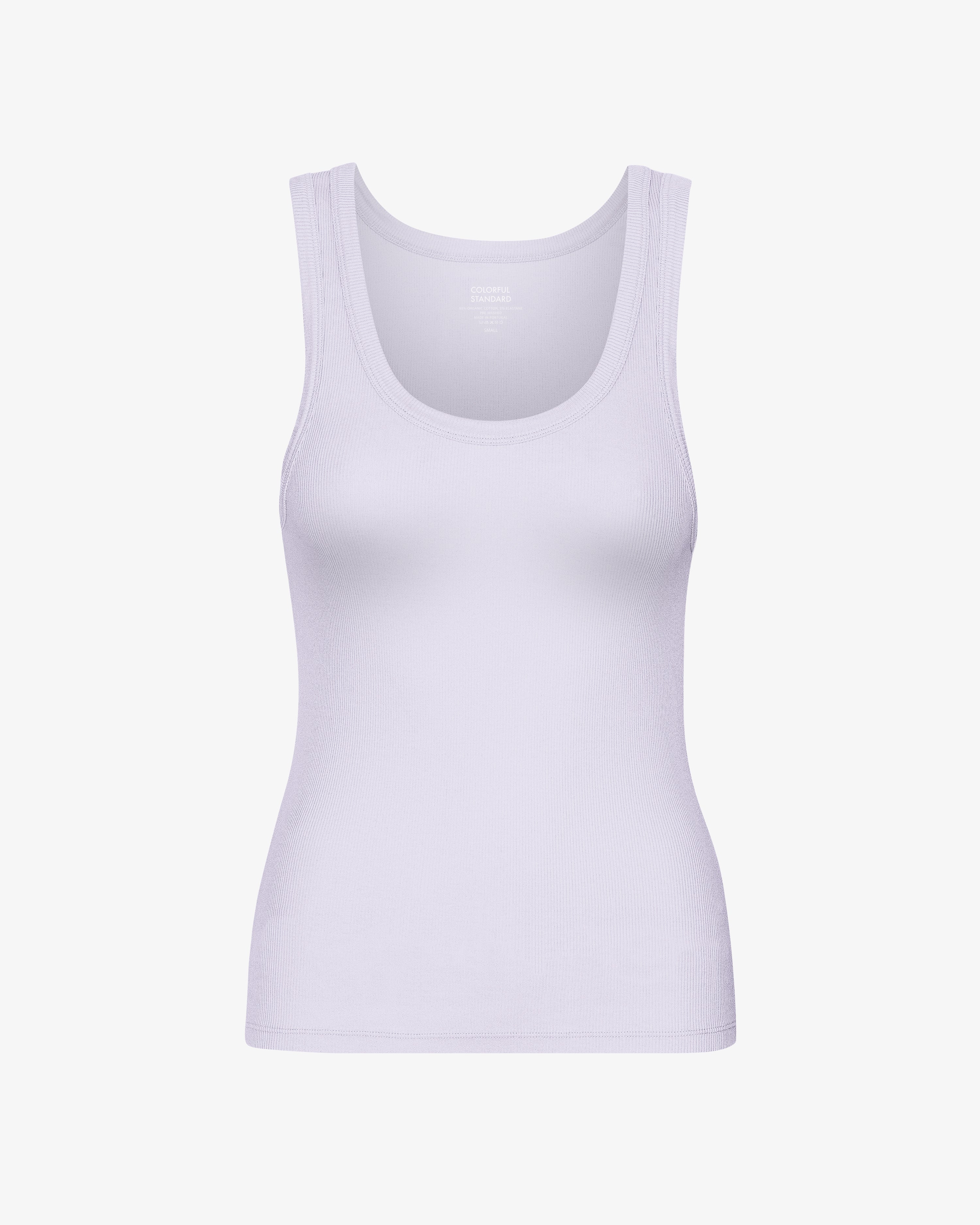 Organic Cotton Ribbed Tank Top for Women - Soft Lavender | Comfortable Summer Casual Wear & Yoga Outfit