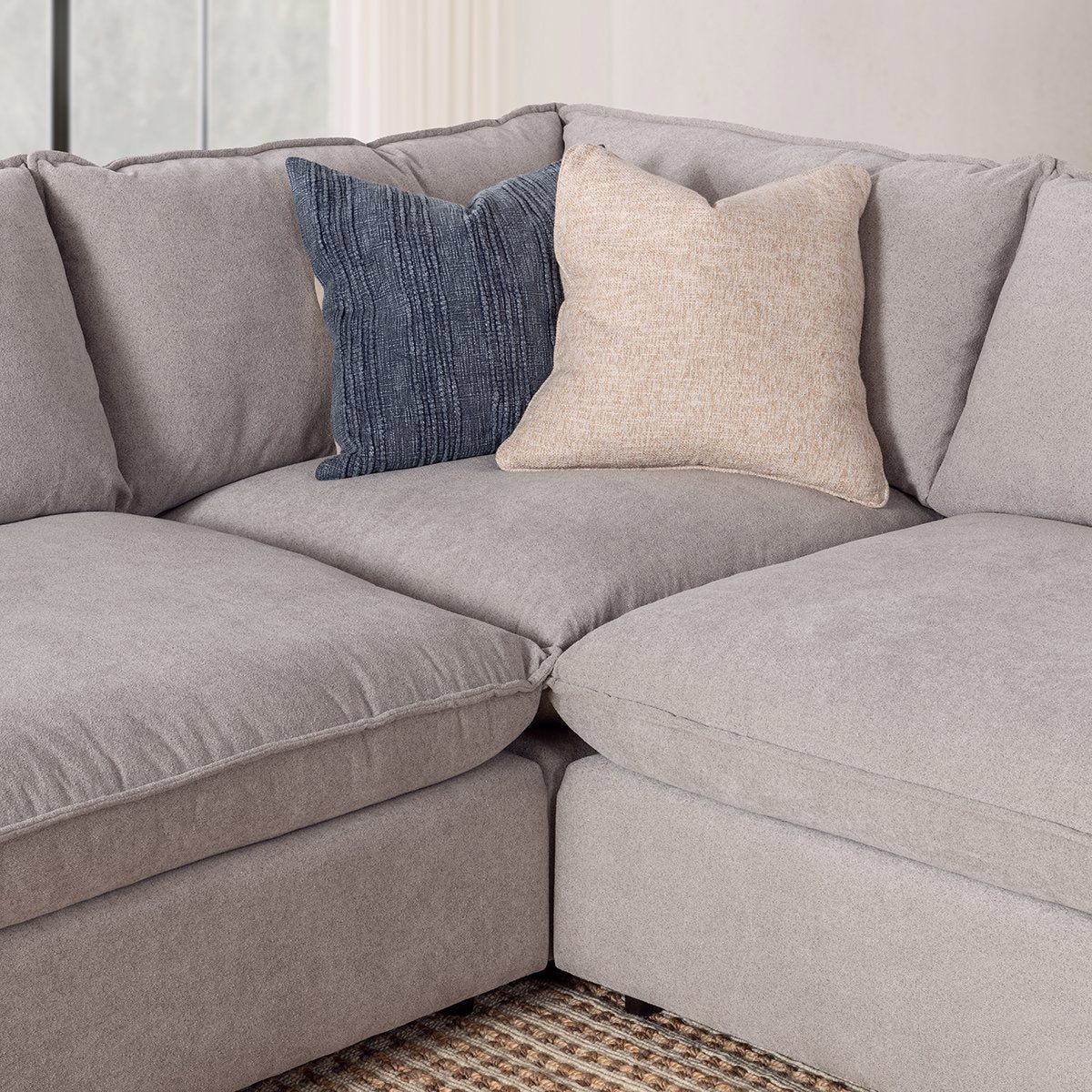 Caplan Upholstered Modular Sectional Sofa - Modern L-Shaped Living Room Couch with Reversible Chaise for Home, Apartment & Office