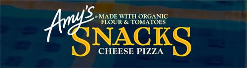 Amy's Organic Cheese Pizza Snacks - Frozen Microwave Meals Made with Organic Flour & Tomatoes (6 oz) | Quick Lunch, School Snacks & Busy Weeknight Dinners