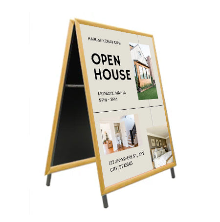 20x20 Wooden A-Frame Sign Holder with 1 1/4