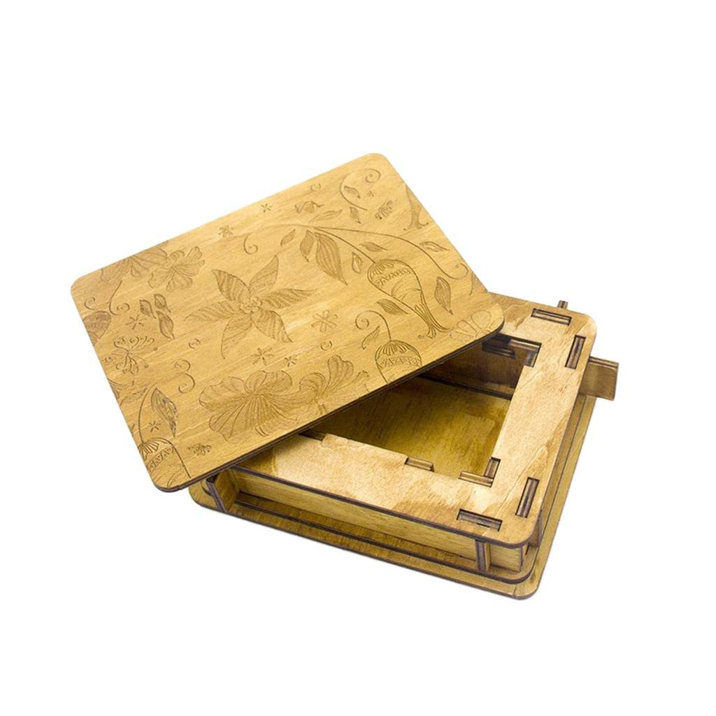 Enakshi Wooden Puzzle Box - Magic Brain Teaser Toy for Kids & Adults - Great for Gifts & Family Game Night