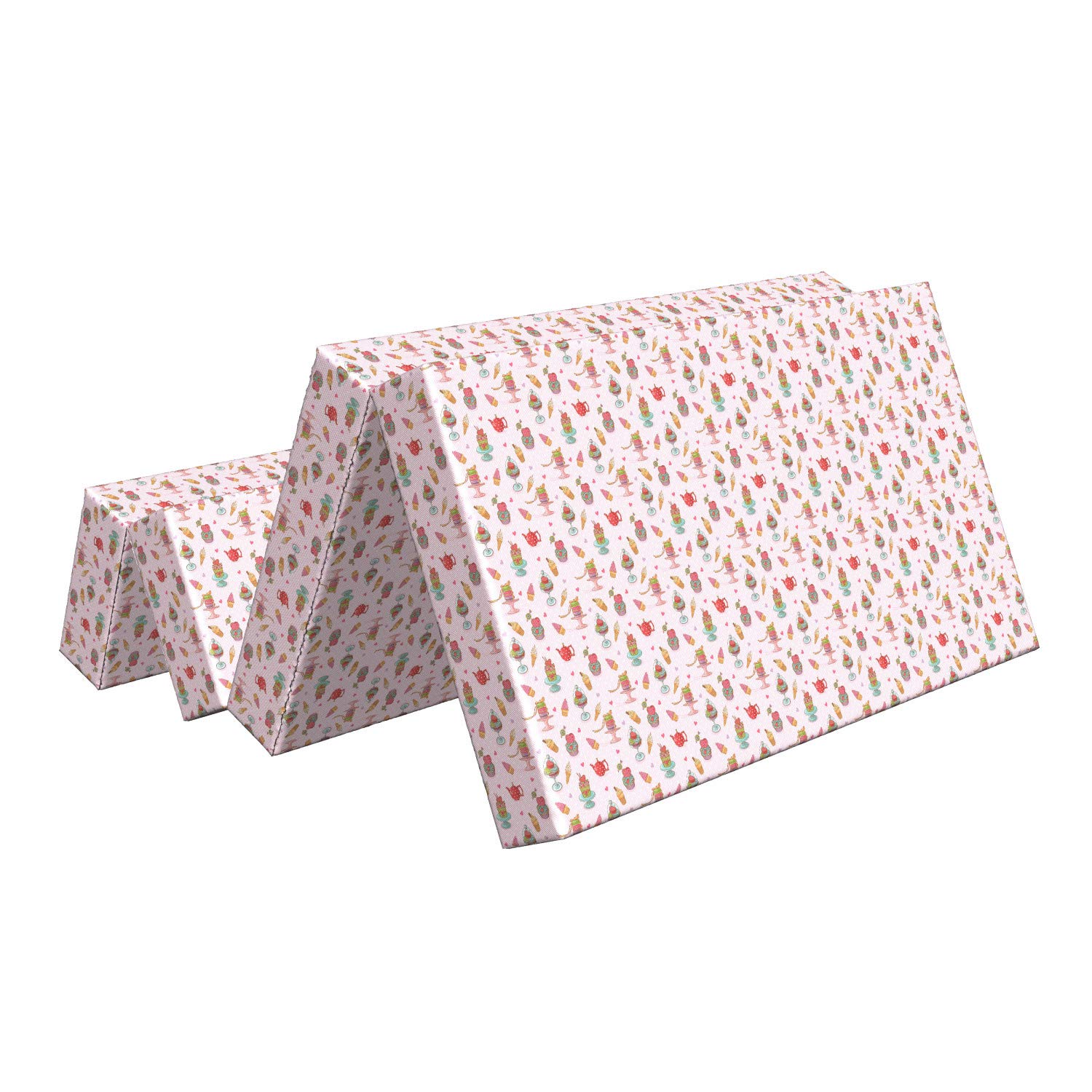 Ambesonne Ice Cream Themed Foldable Mattress - 78.7