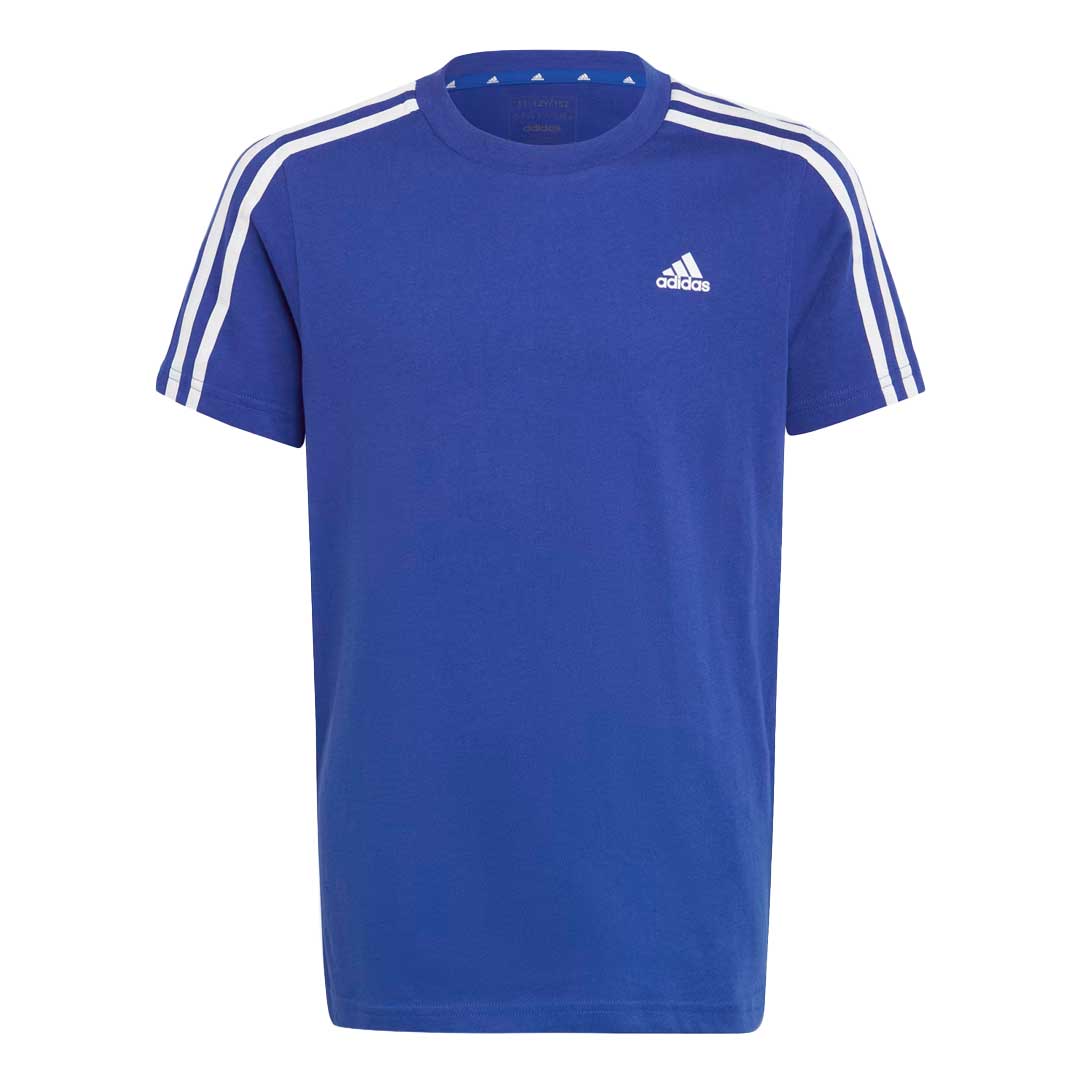 Adidas Kids' (Junior) Essentials 3-Stripes T-Shirt - IC0604 - Comfortable Cotton Tee for Boys & Girls - Perfect for School, Sports & Casual Wear