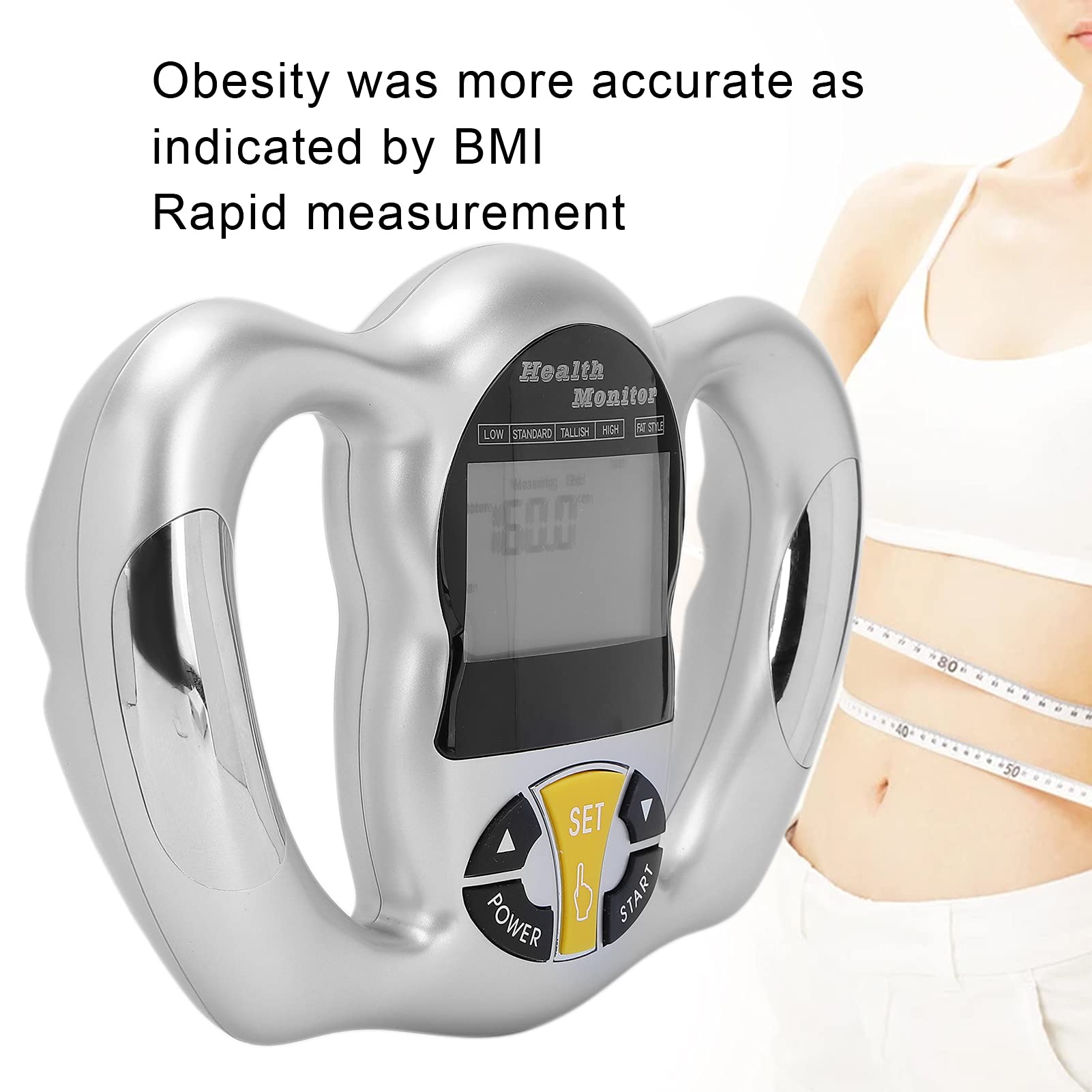 ANGGREK Handheld Body Fat Analyzer - Portable BMI & Body Fat Measurement Device for Weight Loss Tracking - Perfect for Home Use, Gym, and Fitness Enthusiasts