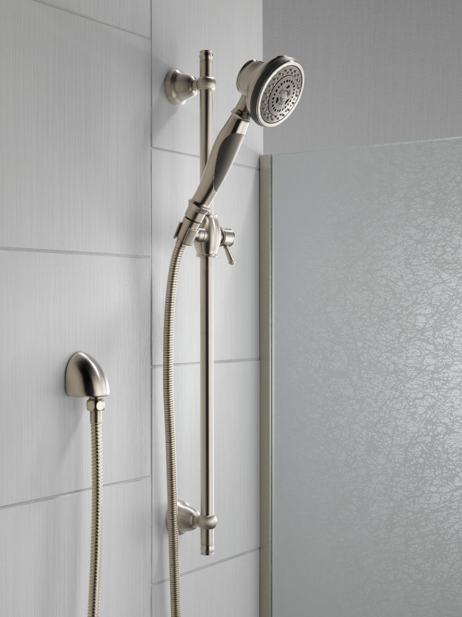 Delta 3-Setting Hand Shower with Slide Bar - Stainless Steel (Model 57021 SS) | Perfect for Bathroom Renovation & Spa-Like Shower Experience