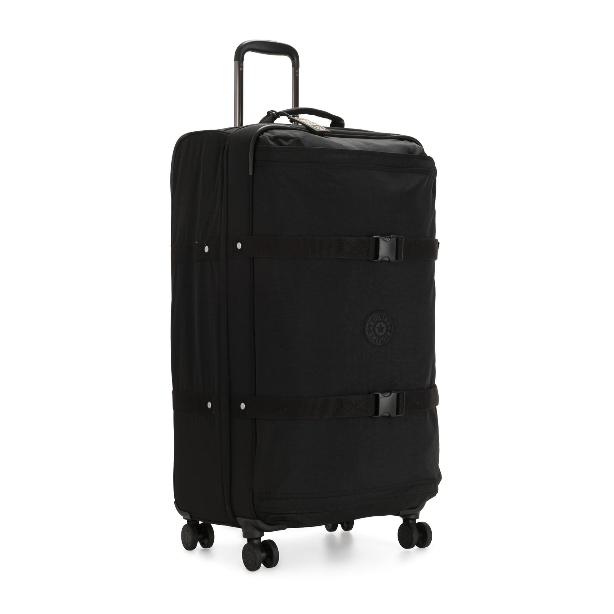 Kipling Spontaneous Large Rolling Luggage - Black Noir | Lightweight Expandable Suitcase with Wheels for Travel, Business Trips & Vacations