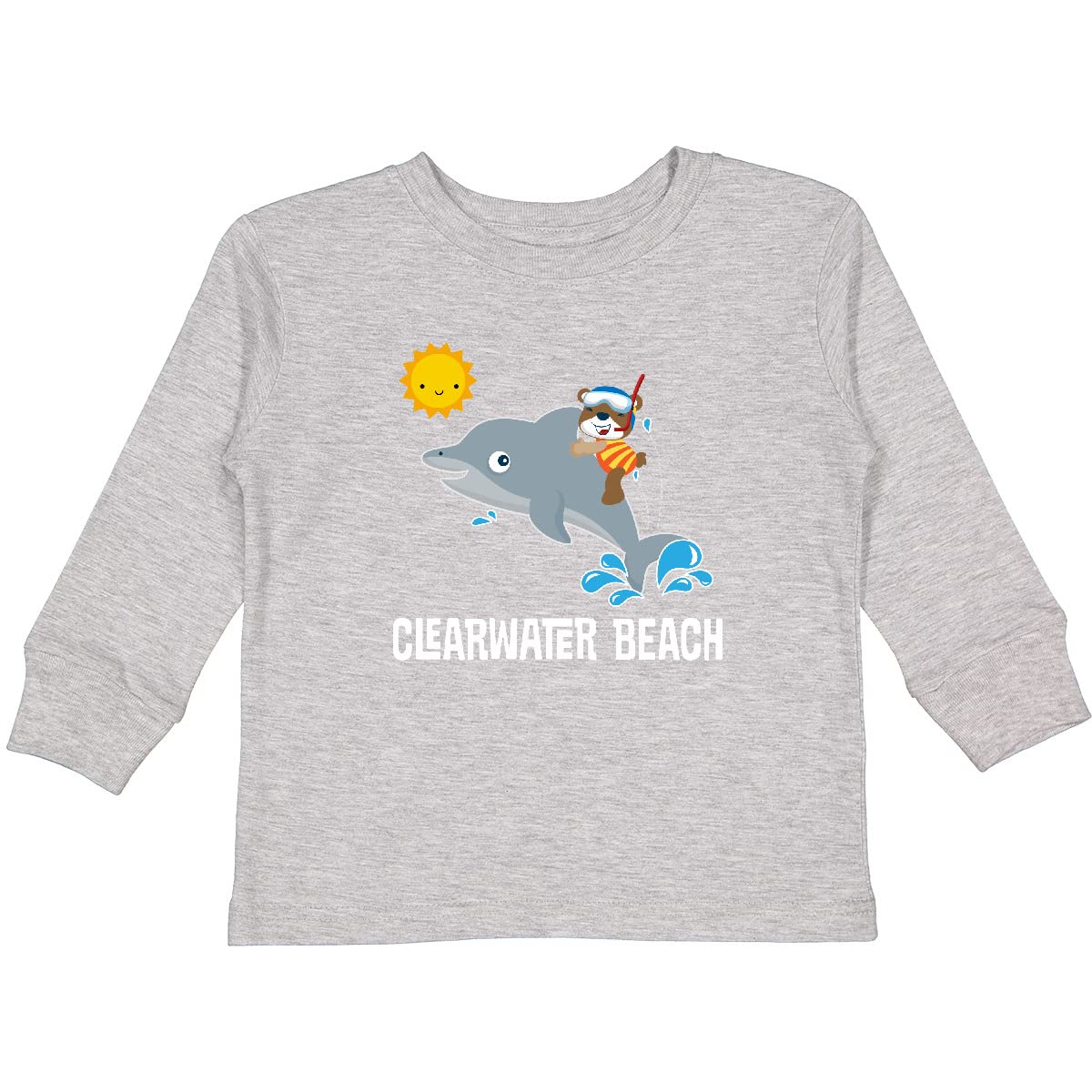 Inktastic Clearwater Beach Florida Vacation Toddler Long Sleeve T-Shirt - Cute Florida Souvenir Gift for Kids, Boys & Girls - Perfect for Beach Trips, Family Vacations & Outdoor Adventures