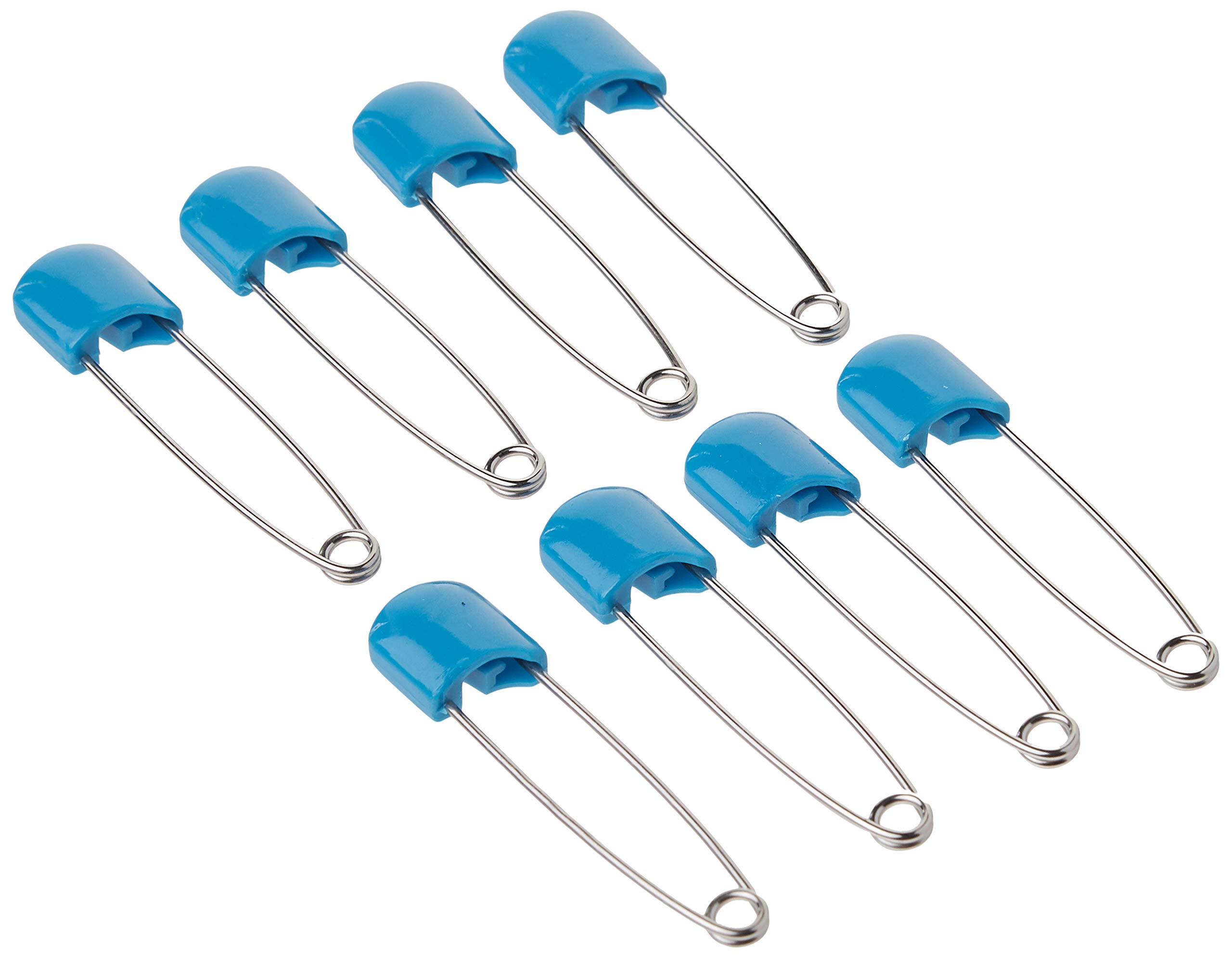OsoCozy Stainless Steel Diaper Pins - Safe Locking Closures for Baby Cloth Diapers, Special Events & Crafts - Durable Blue Laundry Pins (Pack of 3) - Perfect for Newborn Care, DIY Projects & Organizing Laundry