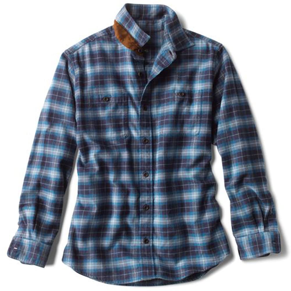 Orvis The Perfect Flannel Shirt for Men - Classic Plaid Button Down Shirt, Soft Cotton Blend, Regular Fit | Ideal for Casual Wear, Outdoor Adventures & Layering in Fall/Winter