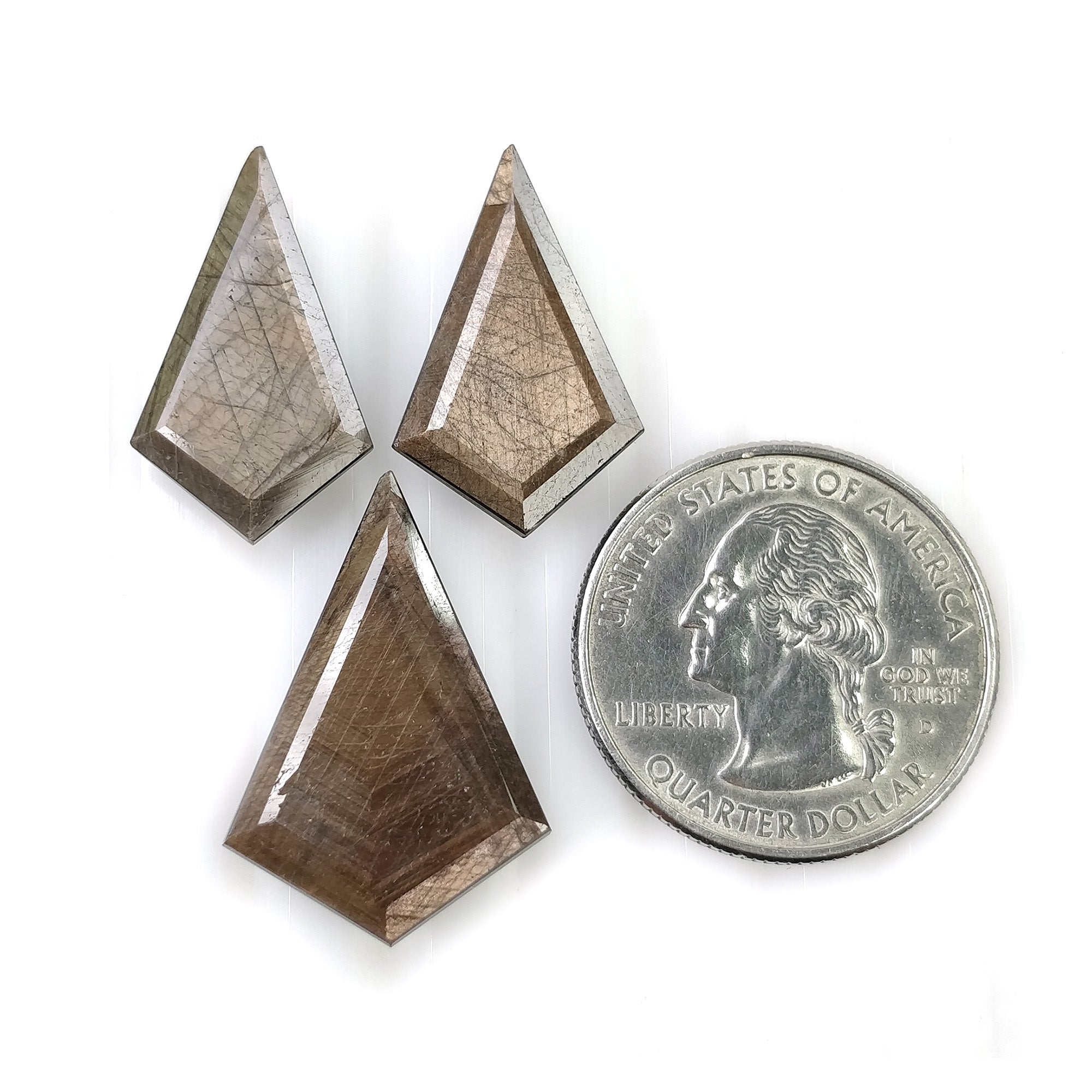 Natural Untreated Golden Brown Chocolate Sapphire Gemstone - 37.50cts Normal Cut, 23x14mm to 26x18mm (3 Pieces with Video) - Perfect for Jewelry Making, Engagement Rings & Collector's Specimens