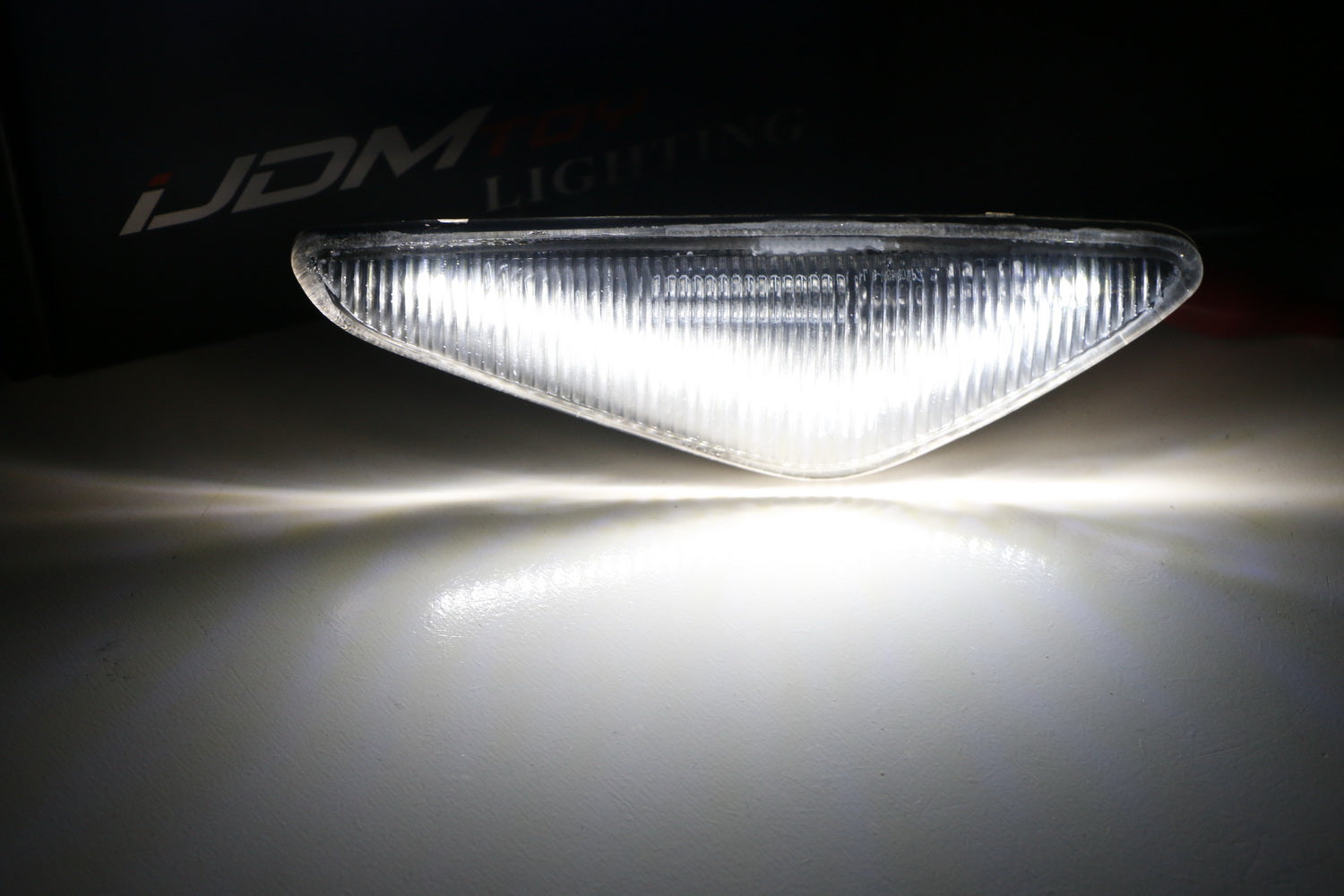 BMW X3 X5 X6 Clear V-Shaped LED Front Fender Side Marker Lights - White Bright DRL Turn Signal for Enhanced Visibility & Style | Perfect for Night Driving & Custom Car Upgrades