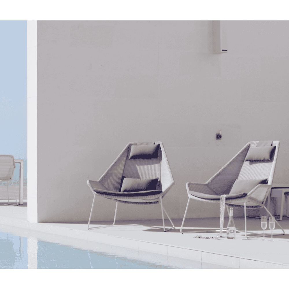 Breeze Highback Outdoor Chair - Comfortable Patio Lounge Chair for Backyard, Poolside, and Garden Relaxation