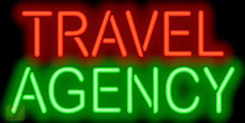 Custom Travel Agency Neon Sign - Vintage LED Open Sign for Business, Bar & Office Decor - Perfect for Travel Agents, Hotels & Tourism Shops