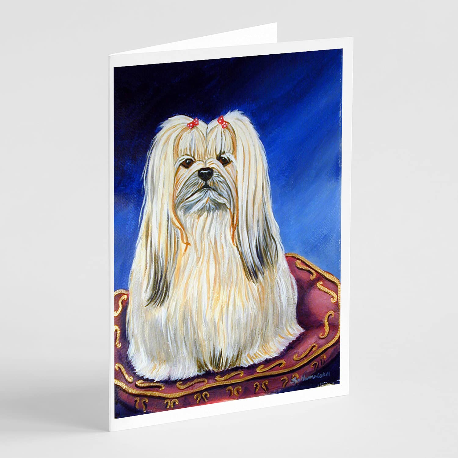 Lhasa Apso Greeting Cards - Pack of 8 Blank A7 Note Cards (5x7) with Envelopes | Whimsical Dog-Themed Stationery for Birthdays, Thank You Notes & Special Occasions