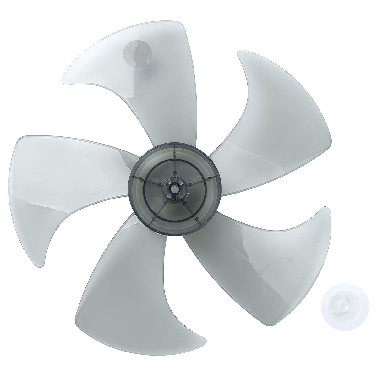 iiniim 5-Blade Plastic Standing Pedestal Fan with Nut Cover - Adjustable Height Table & Floor Fan for Home, Office, Bedroom - Grey Home Cooling Accessory
