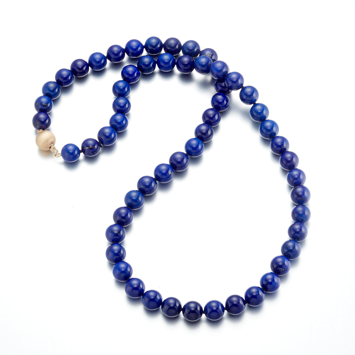 10mm Lapis Lazuli Beaded Necklace for Women - Natural Stone Jewelry for Meditation, Healing & Spiritual Energy - Perfect for Yoga, Reiki & Boho Fashion