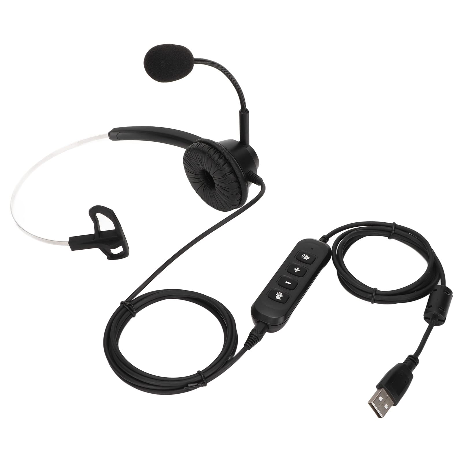 Kadimendium Adjustable Single Ear Headset - Comfortable Monaural Headphones with 100Hz-10KHz Frequency for Call Centers, Customer Service & Insurance Agents | Perfect for Office, Remote Work & Phone Support