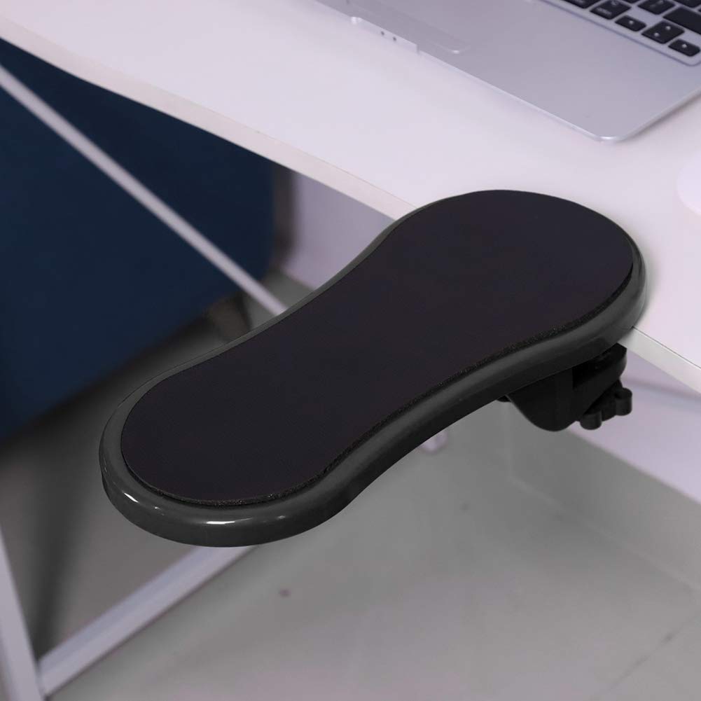 Sutinna Ergonomic Portable Arm Holder with Comfortable Rubber Pads - Adjustable Computer Armrest for Home Office, Gaming & Workstation Use (Black) | Perfect for Typing, Mouse Use & Long Computing Sessions